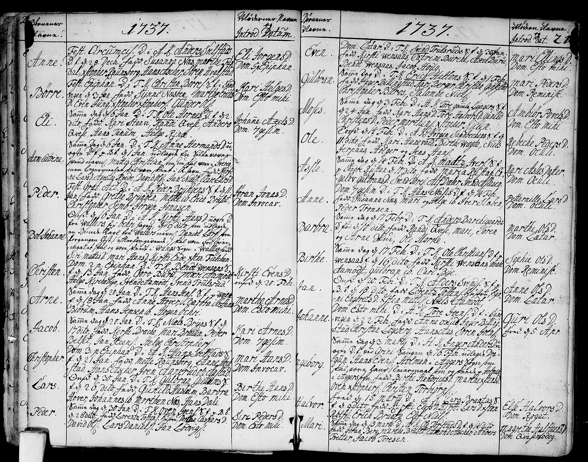 Asker prestekontor Kirkebøker, SAO/A-10256a/F/Fa/L0002: Parish register (official) no. I 2, 1733-1766, p. 21