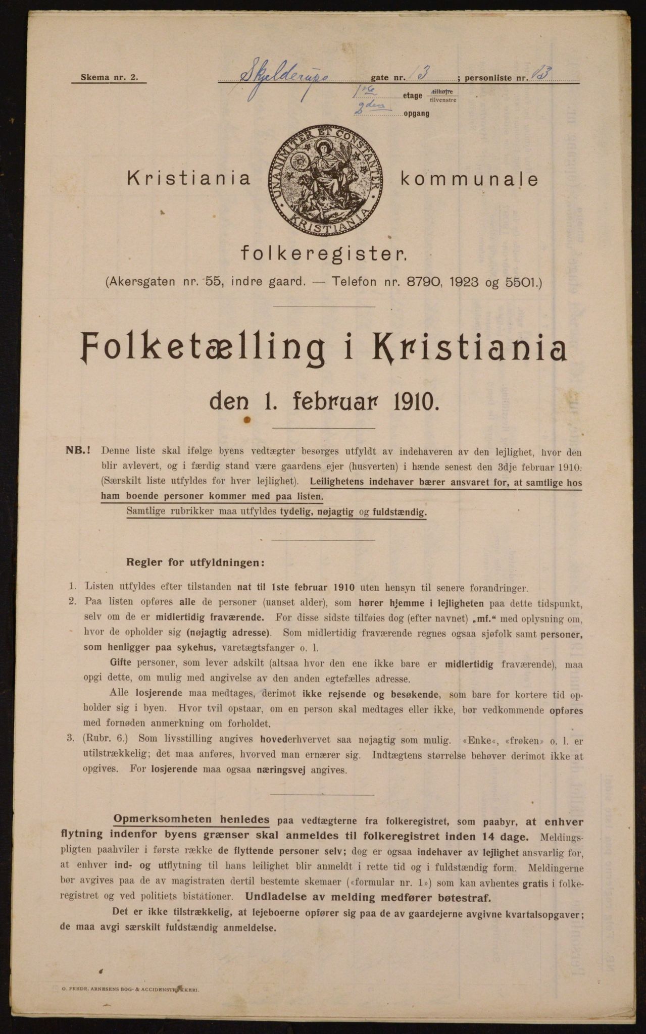 OBA, Municipal Census 1910 for Kristiania, 1910, p. 91399