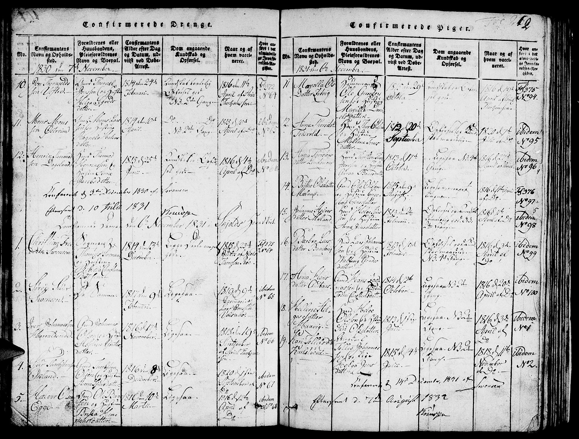 Skjold sokneprestkontor, AV/SAST-A-101847/H/Ha/Hab/L0001: Parish register (copy) no. B 1, 1815-1835, p. 262