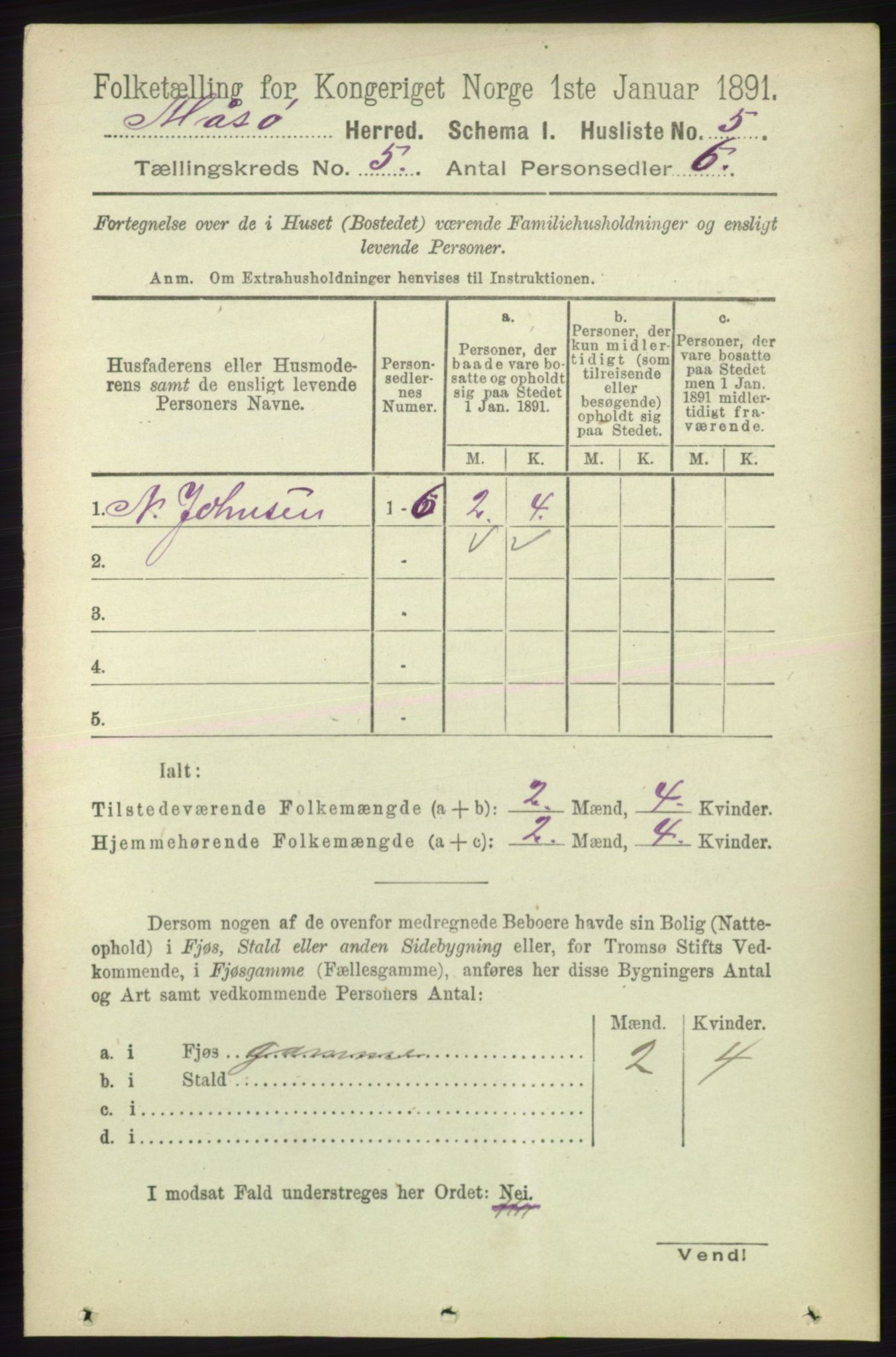 RA, 1891 census for 2018 Måsøy, 1891, p. 659