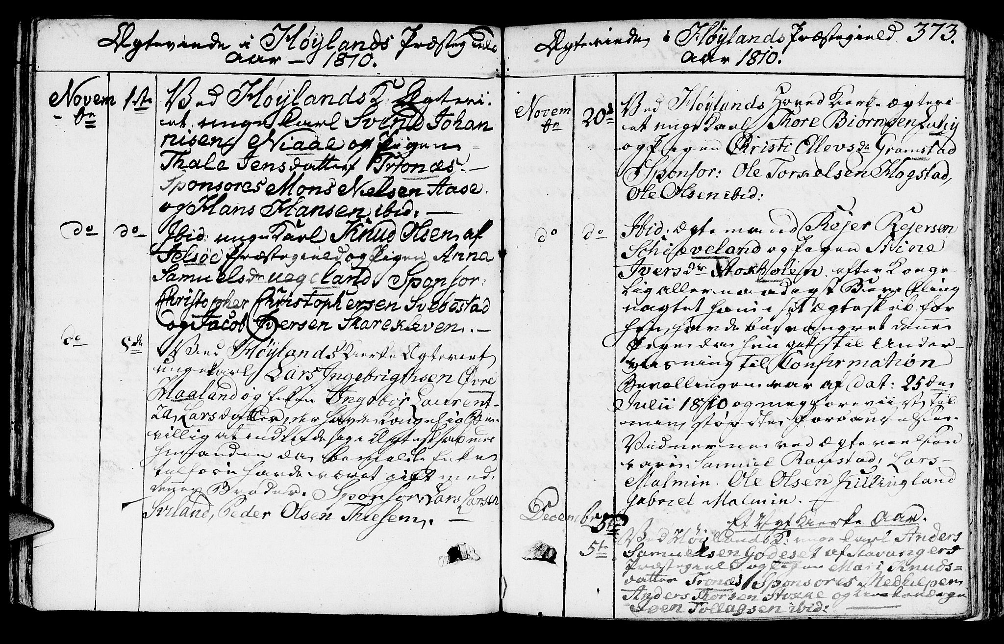 Høyland sokneprestkontor, SAST/A-101799/001/30BA/L0005: Parish register (official) no. A 5, 1804-1815, p. 373