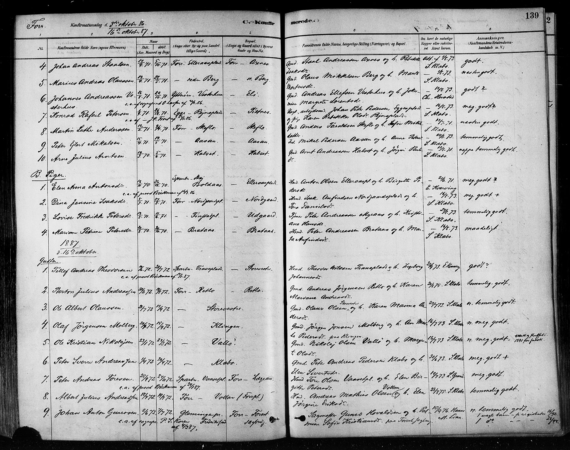 Ministerialprotokoller, klokkerbøker og fødselsregistre - Nord-Trøndelag, SAT/A-1458/746/L0448: Parish register (official) no. 746A07 /1, 1878-1900, p. 139