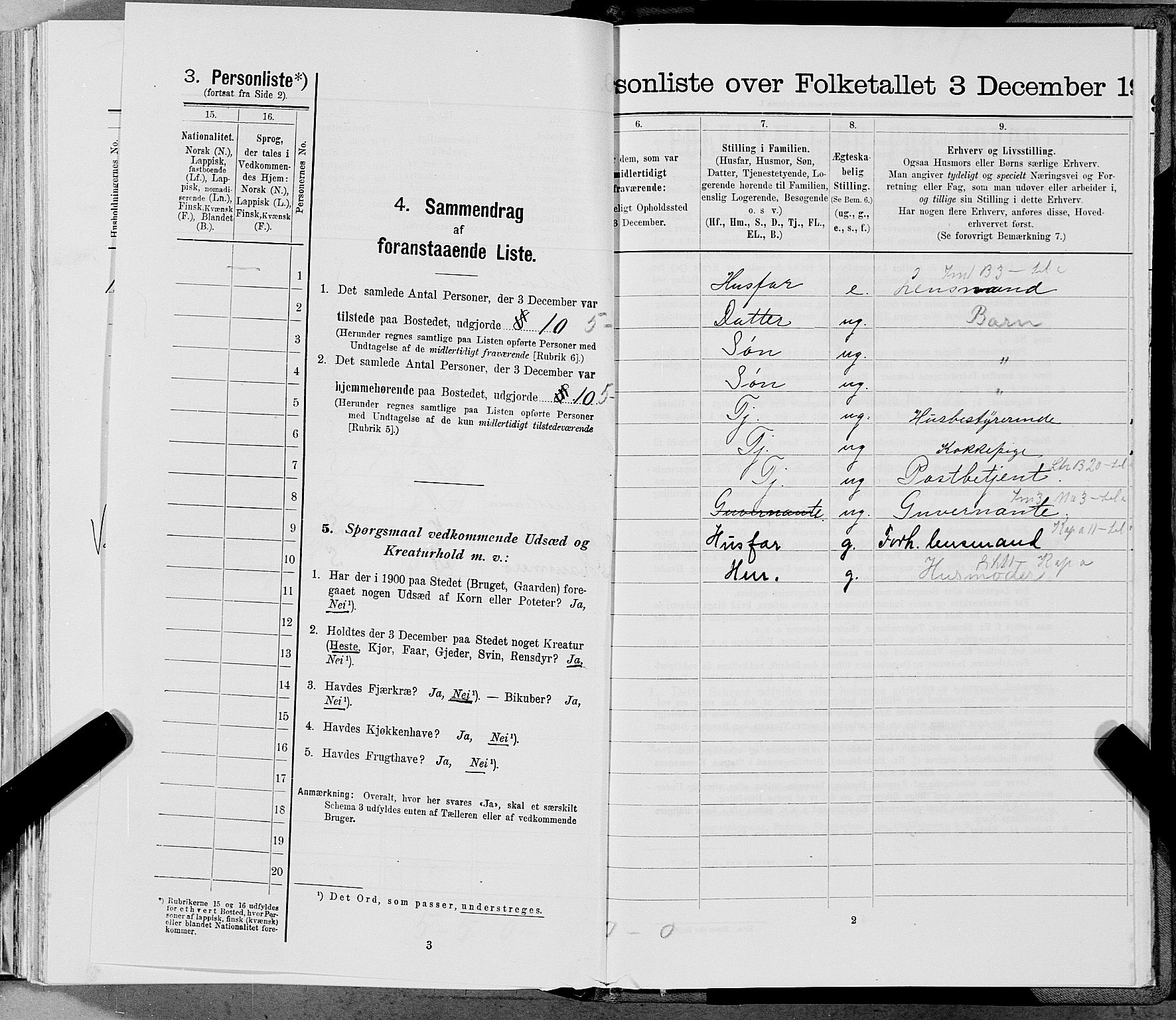 SAT, 1900 census for Hemnes, 1900, p. 1308