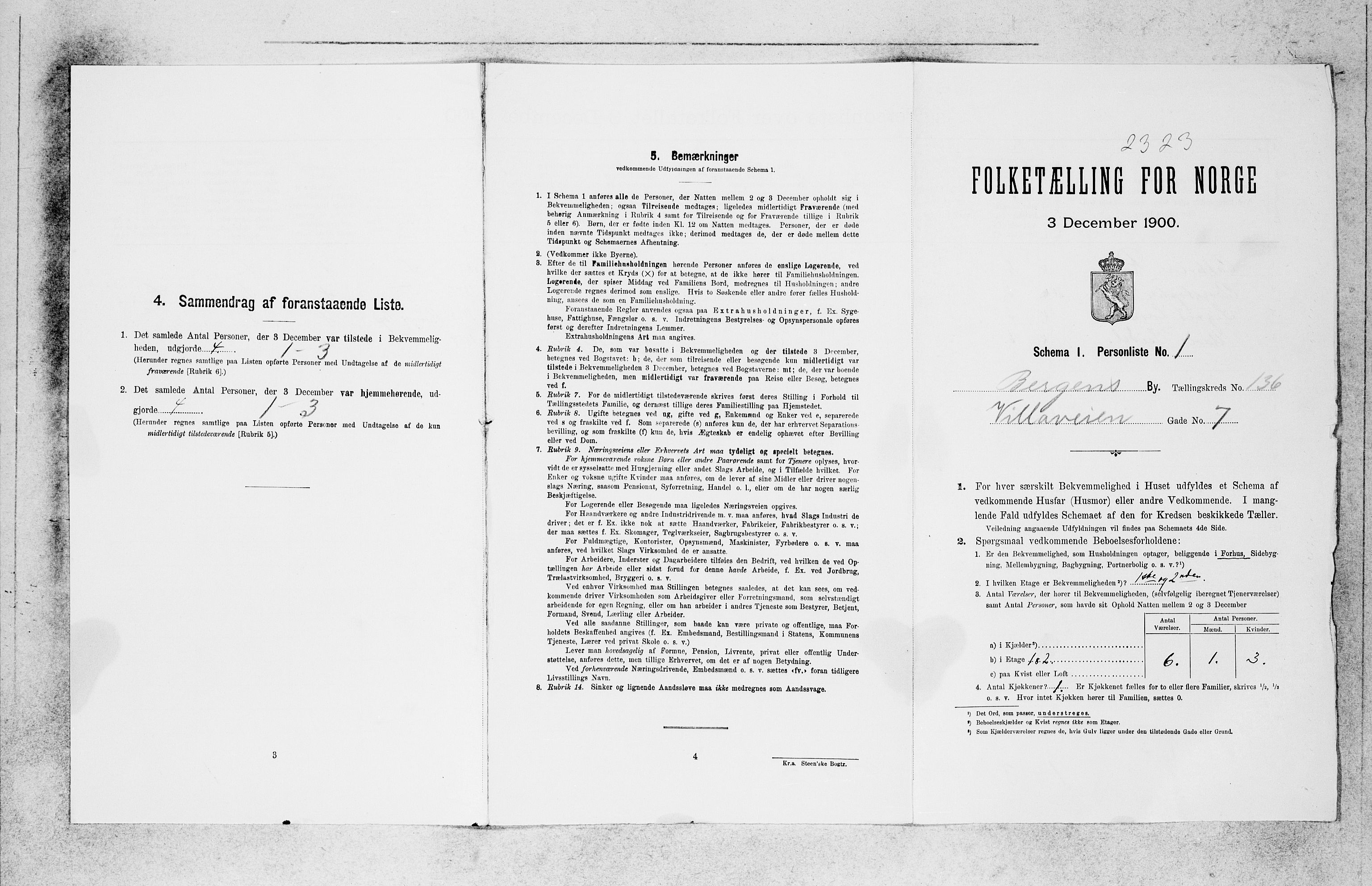 SAB, 1900 census for Bergen, 1900, p. 27674