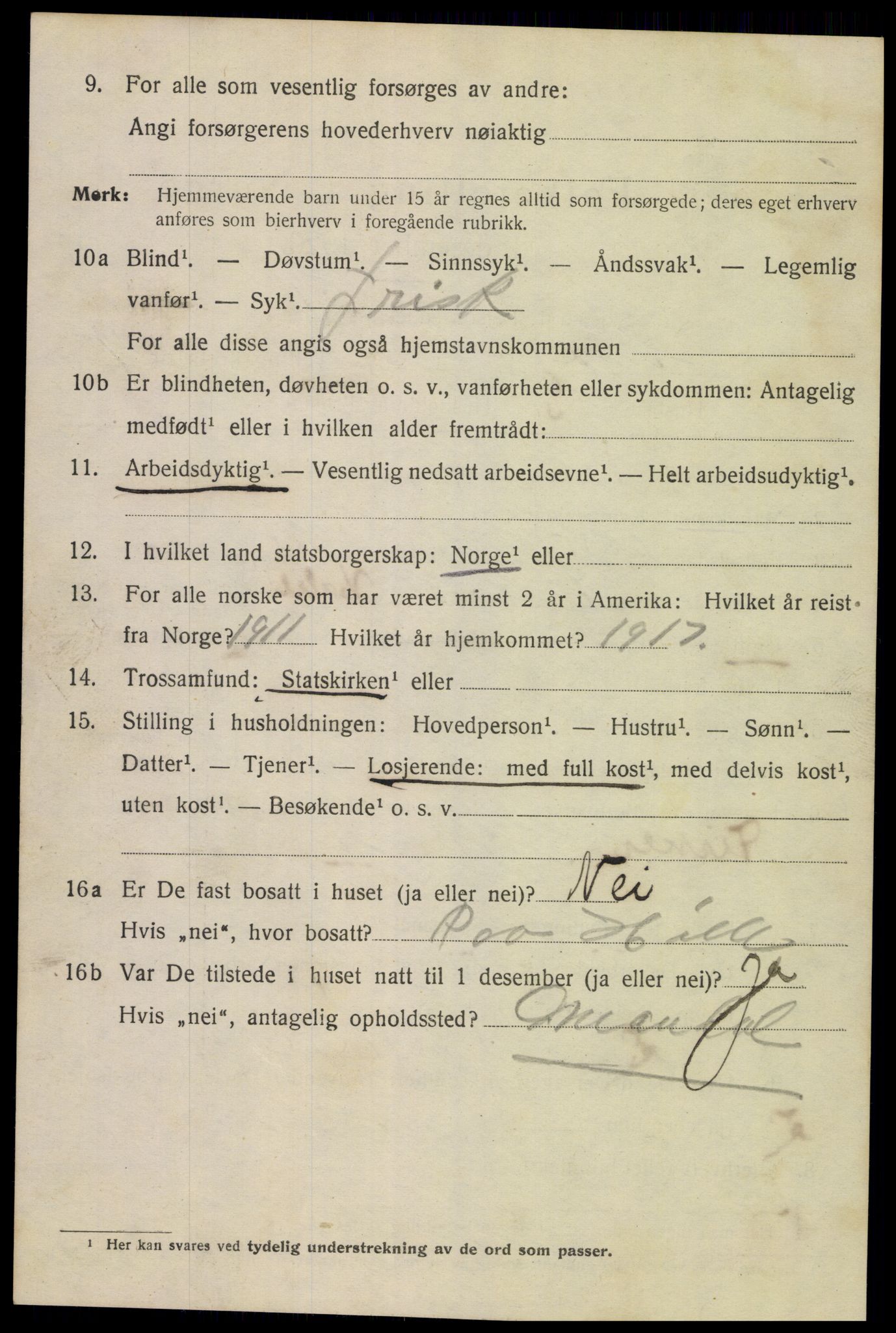 SAK, 1920 census for Mandal, 1920, p. 7042