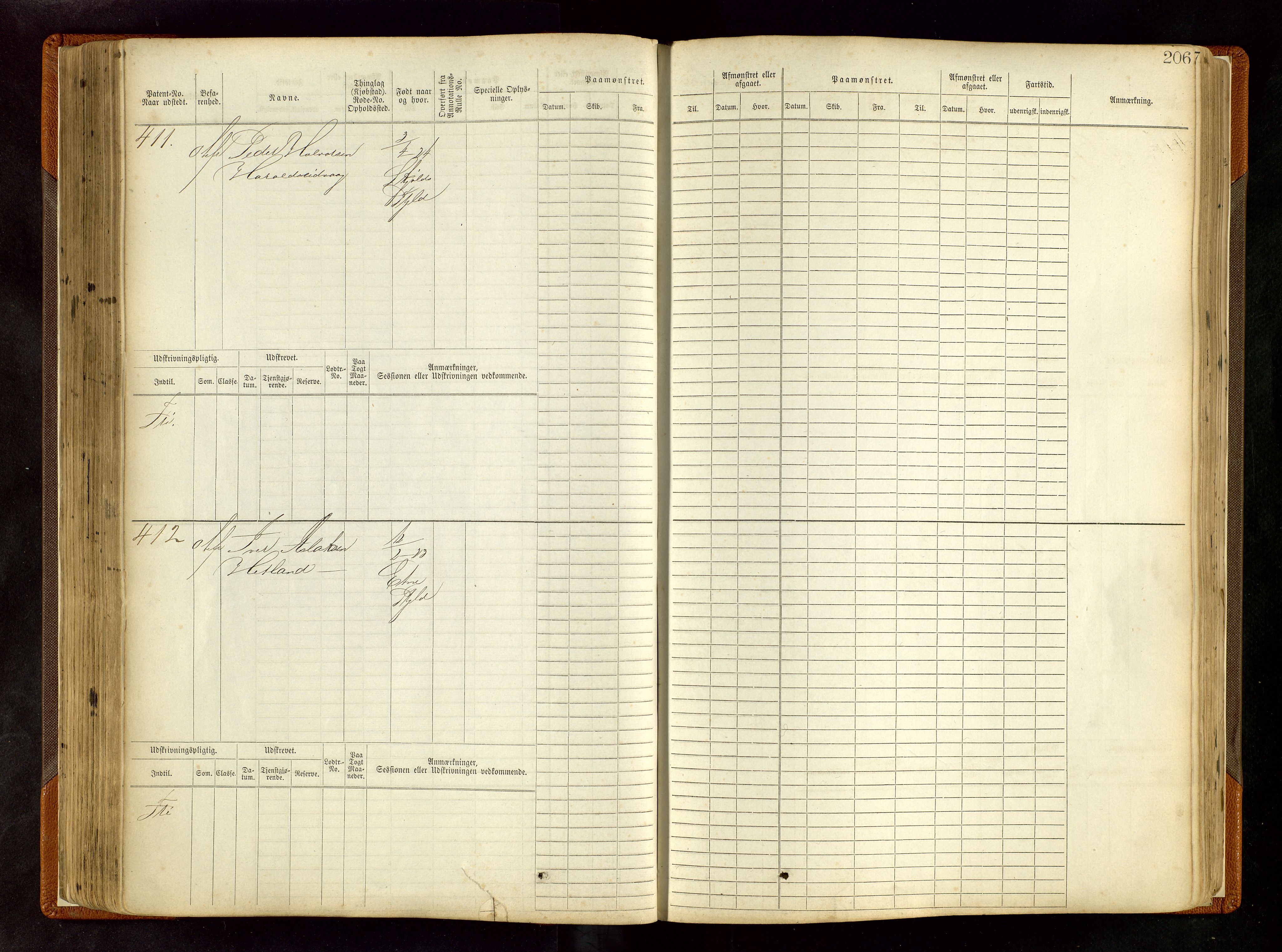 Haugesund sjømannskontor, AV/SAST-A-102007/F/Fb/Fbb/L0005: Sjøfartsrulle Haugesund krets nr. 1-1922, 1868-1948, p. 206