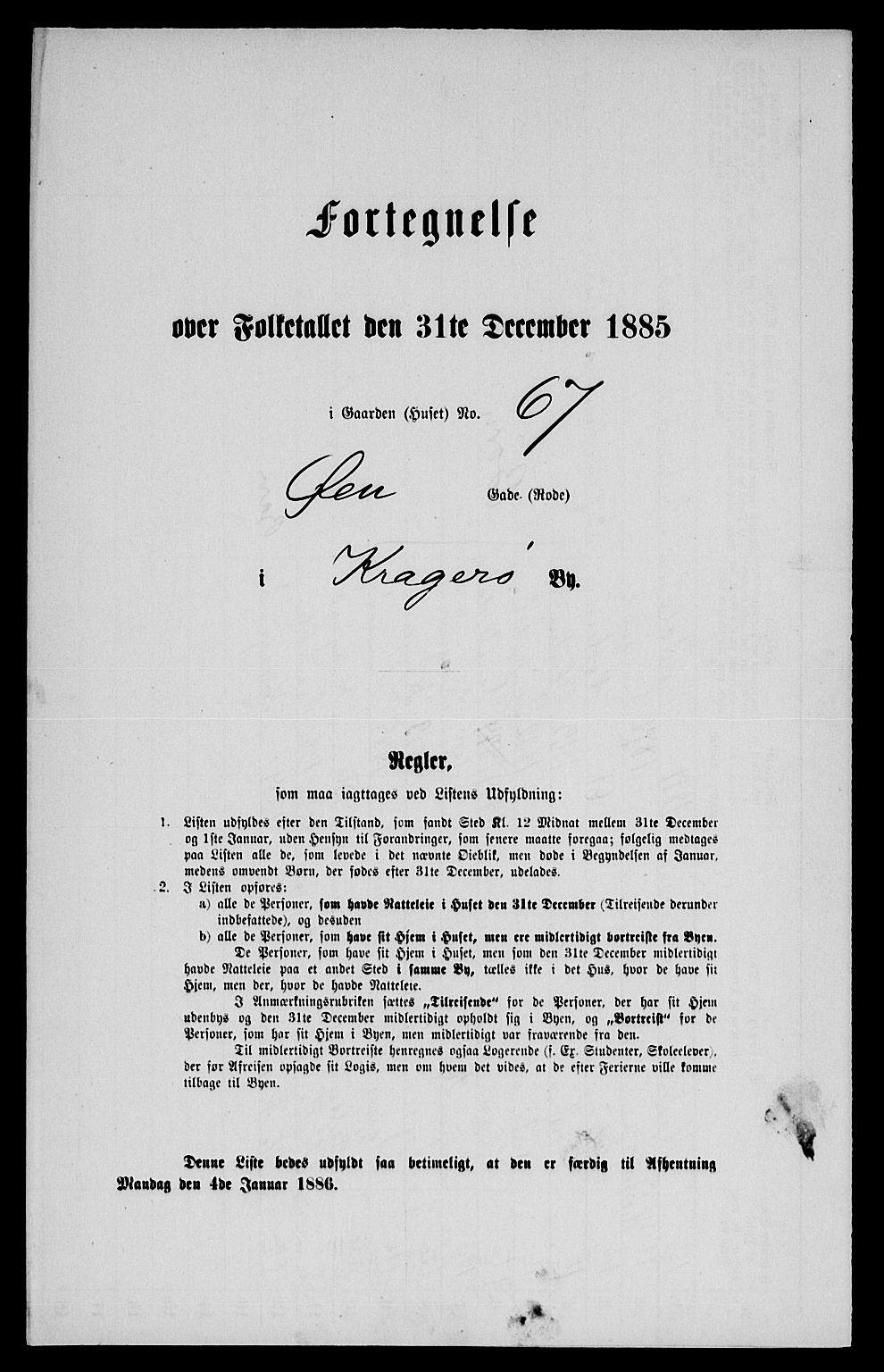 SAKO, 1885 census for 0801 Kragerø, 1885, p. 590