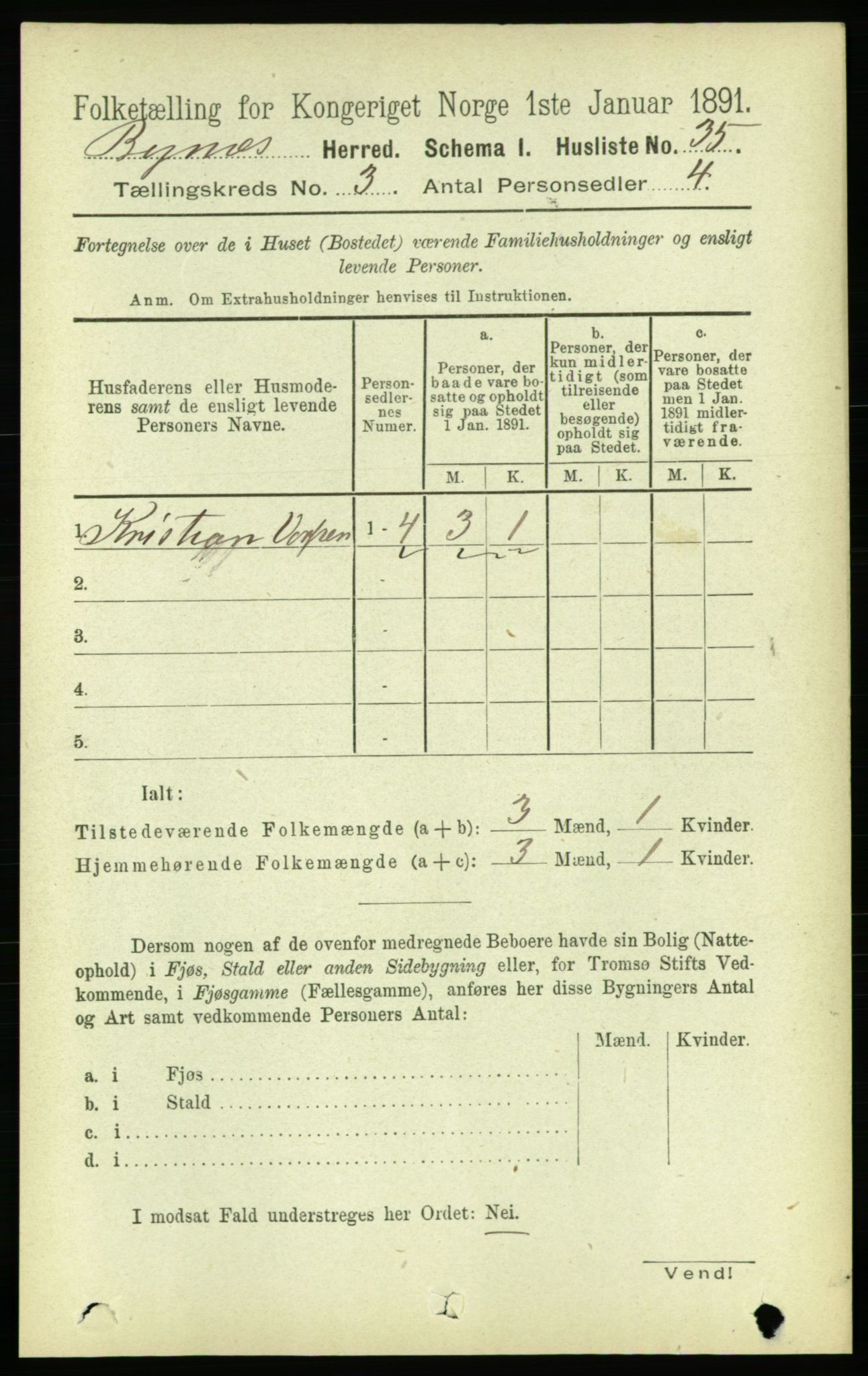 RA, 1891 census for 1655 Byneset, 1891, p. 1276