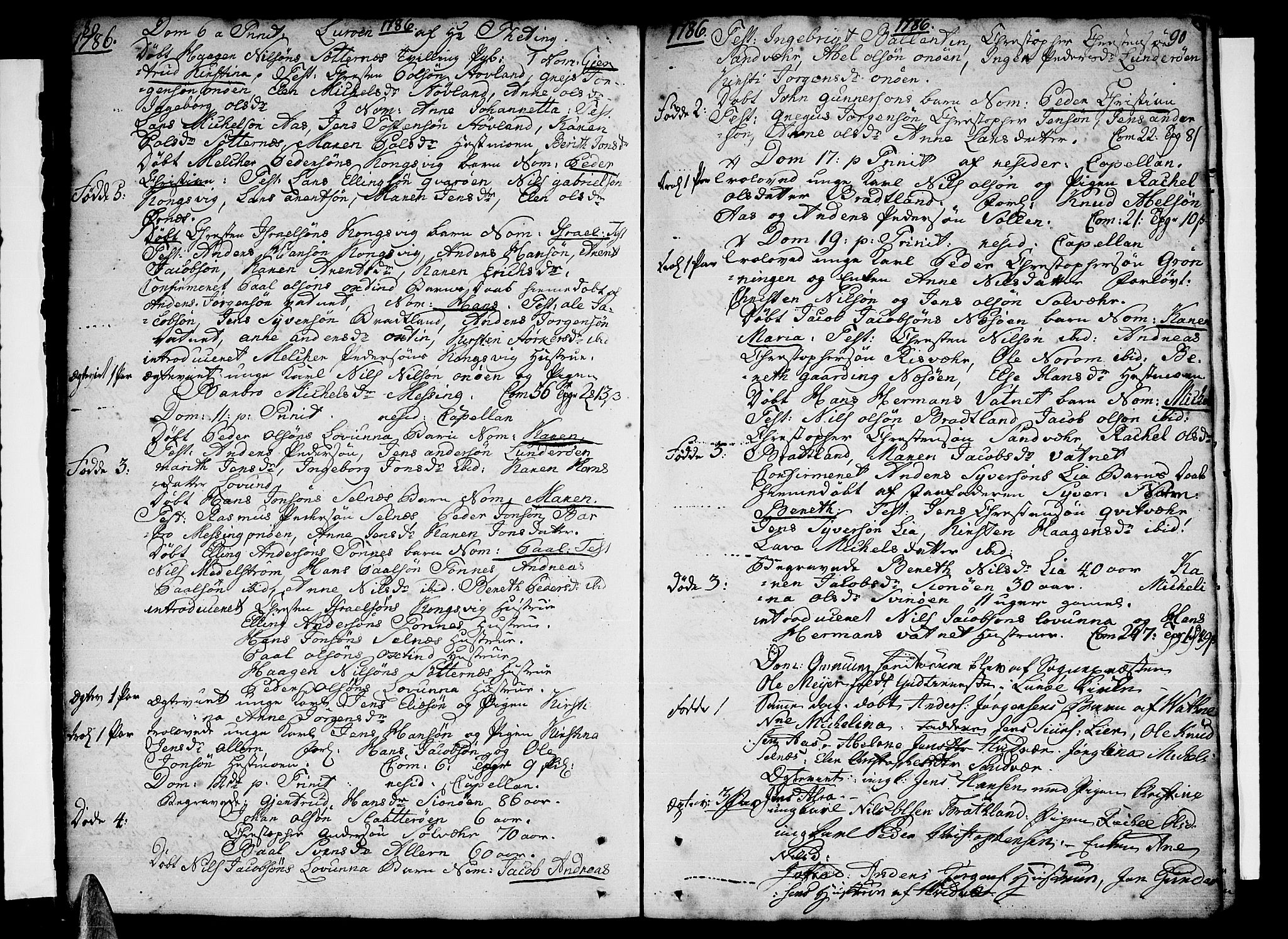 Ministerialprotokoller, klokkerbøker og fødselsregistre - Nordland, SAT/A-1459/839/L0563: Parish register (official) no. 839A01 /1, 1767-1824, p. 89-90