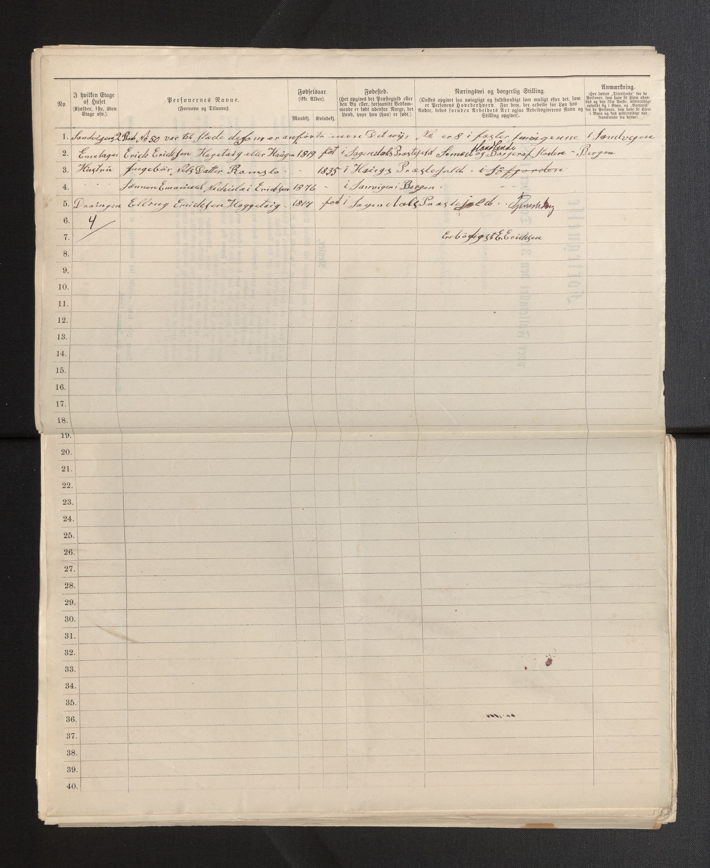 SAB, 1885 census for 1301 Bergen, 1885, p. 1648