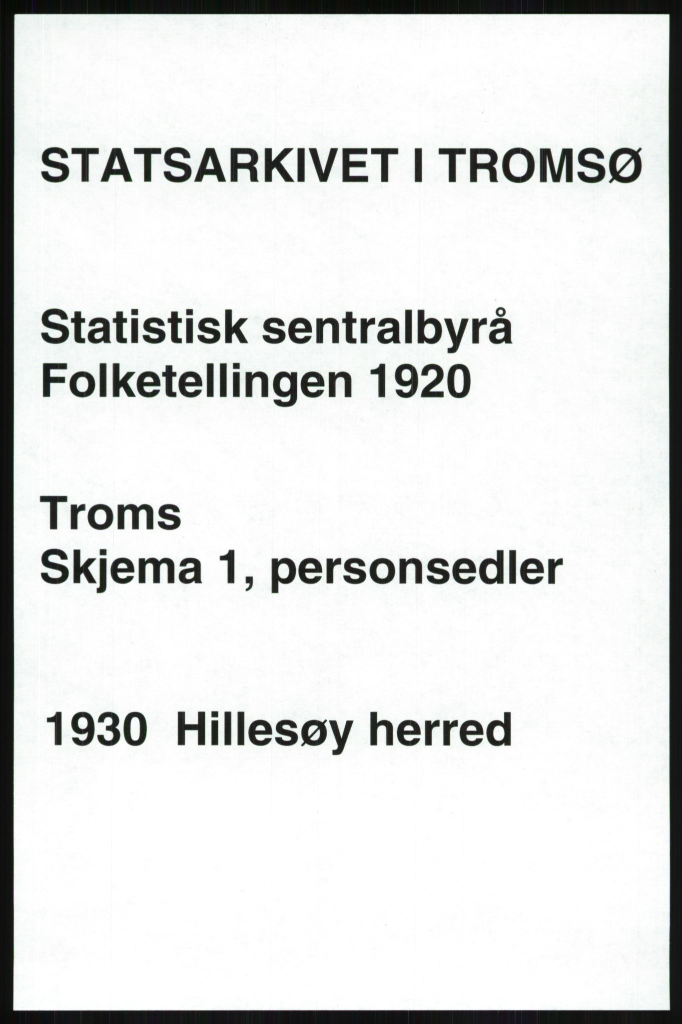 SATØ, 1920 census for Hillesøy, 1920, p. 697