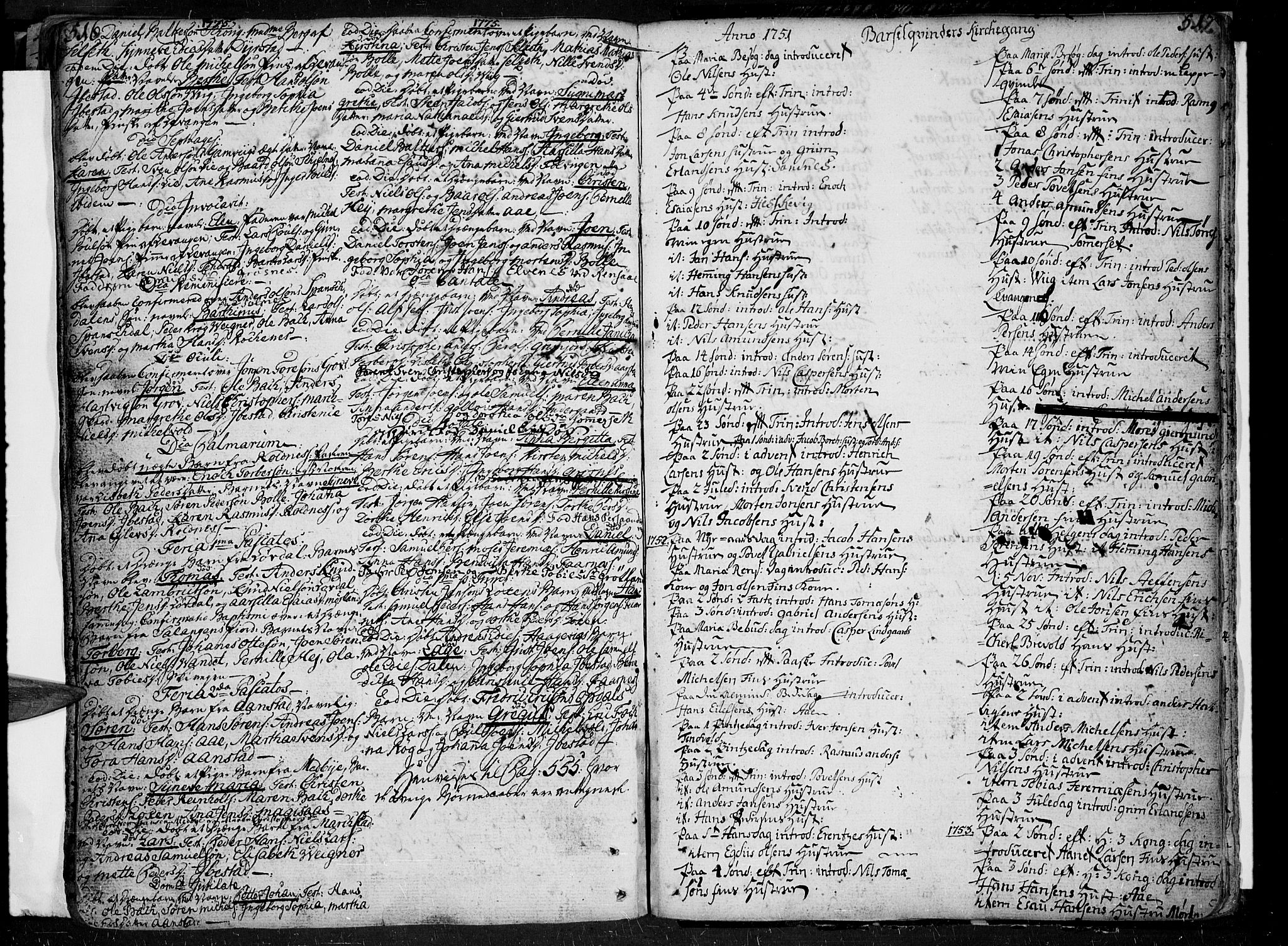 Ibestad sokneprestembete, SATØ/S-0077/H/Ha/Haa/L0002kirke: Parish register (official) no. 2, 1751-1775, p. 516-517