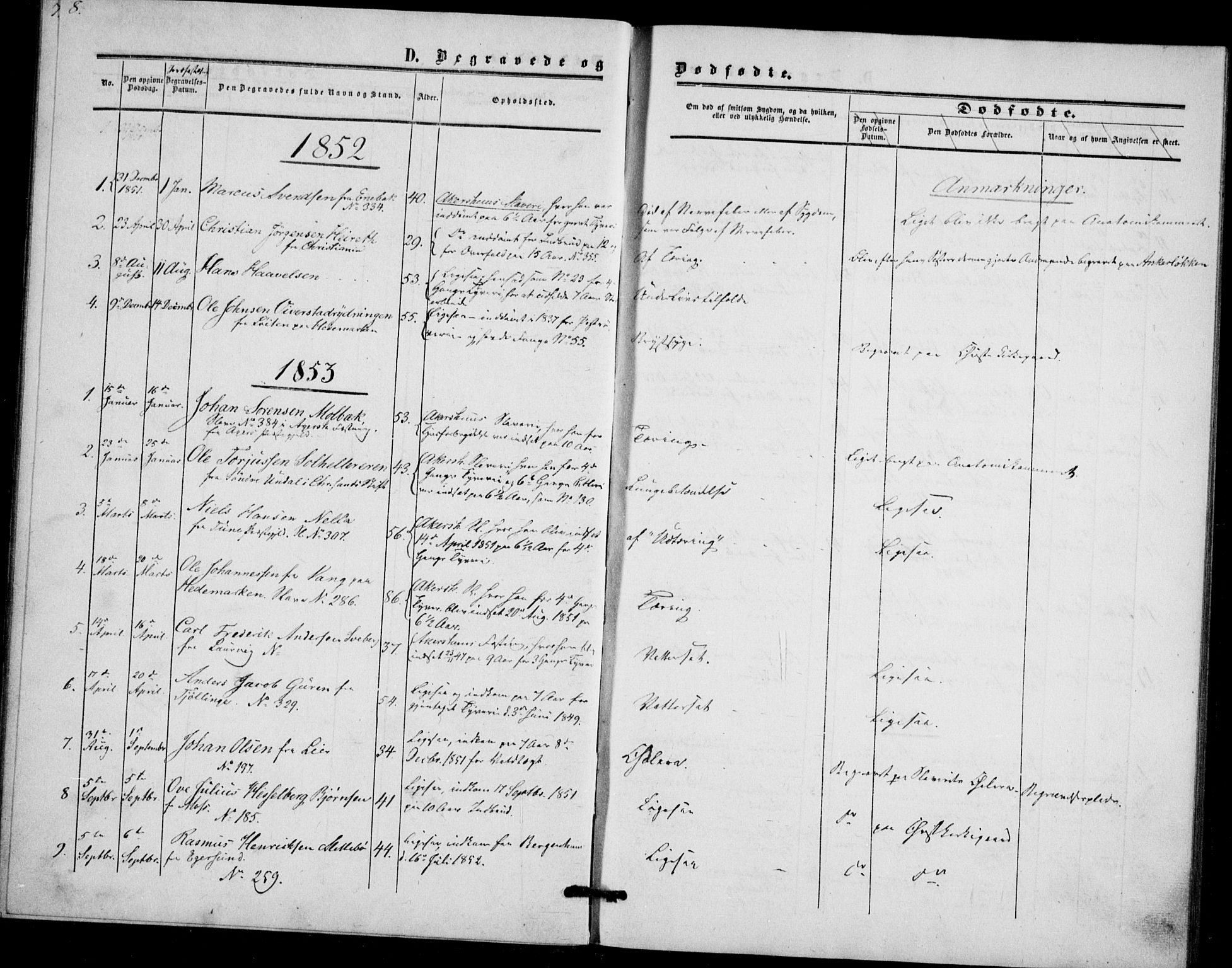 Akershus festnings slaveri Kirkebøker, SAO/A-10841/F/Fa/L0002: Parish register (official) no. 2, 1852-1883, p. 8