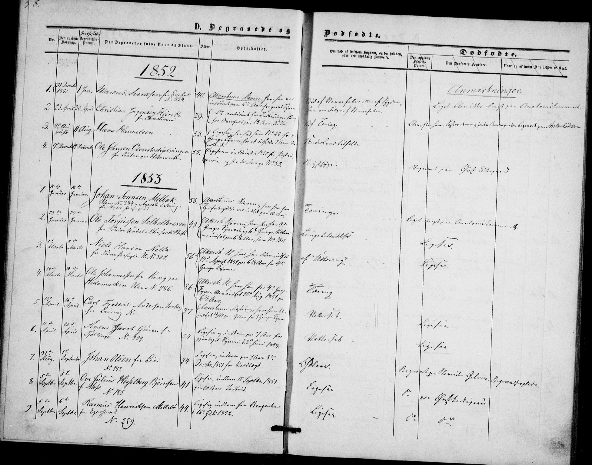 Akershus festnings slaveri Kirkebøker, AV/SAO-A-10841/F/Fa/L0002: Parish register (official) no. 2, 1852-1883, p. 8