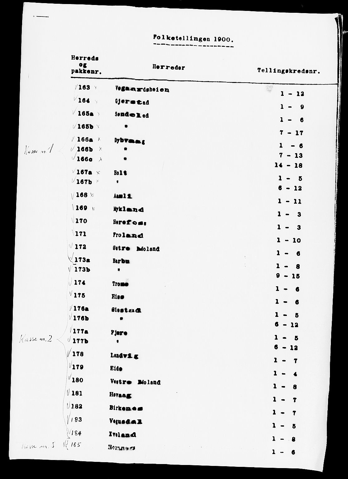 SAK, 1900 census for Mykland, 1900, p. 18