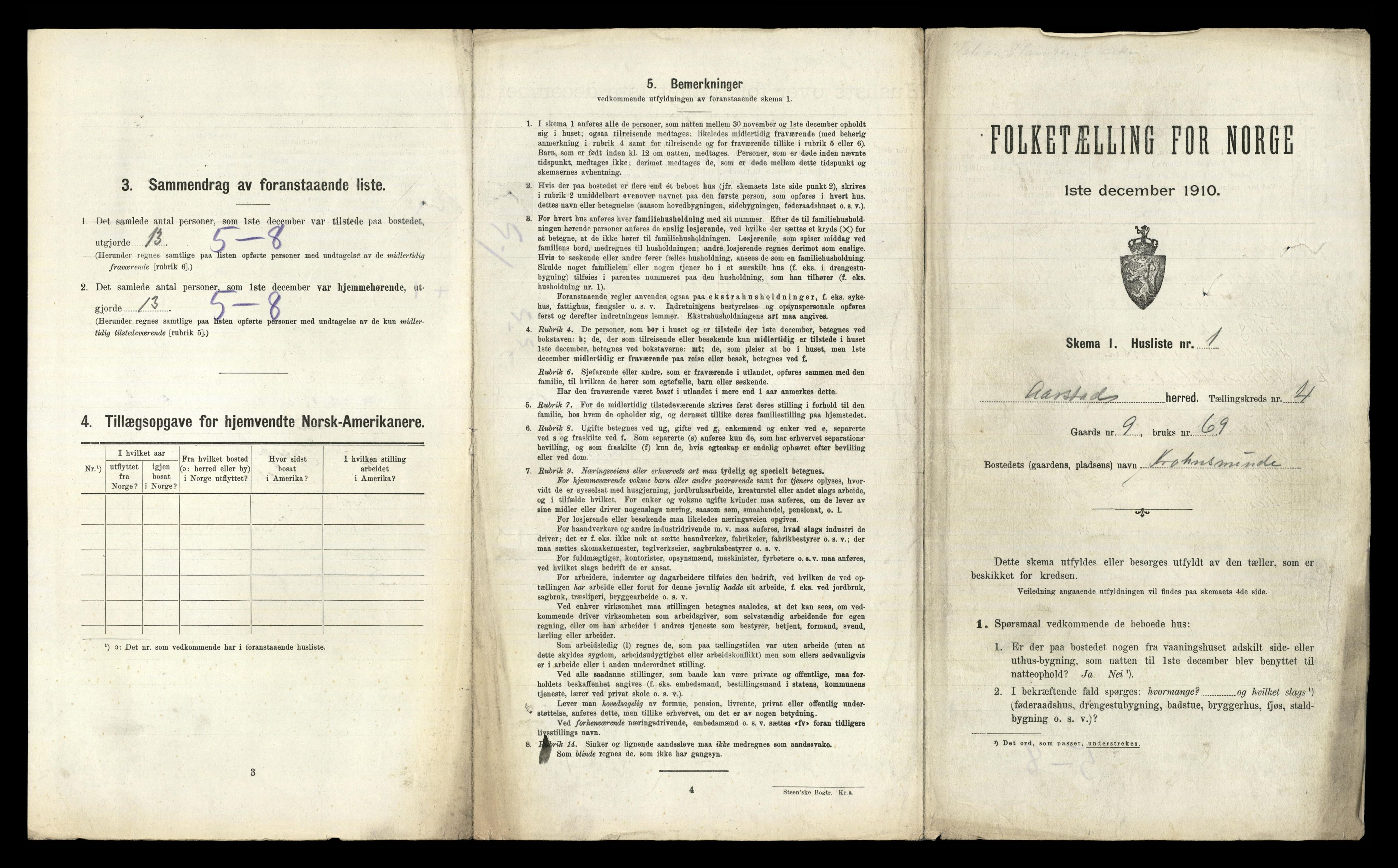 RA, 1910 census for Årstad, 1910, p. 484