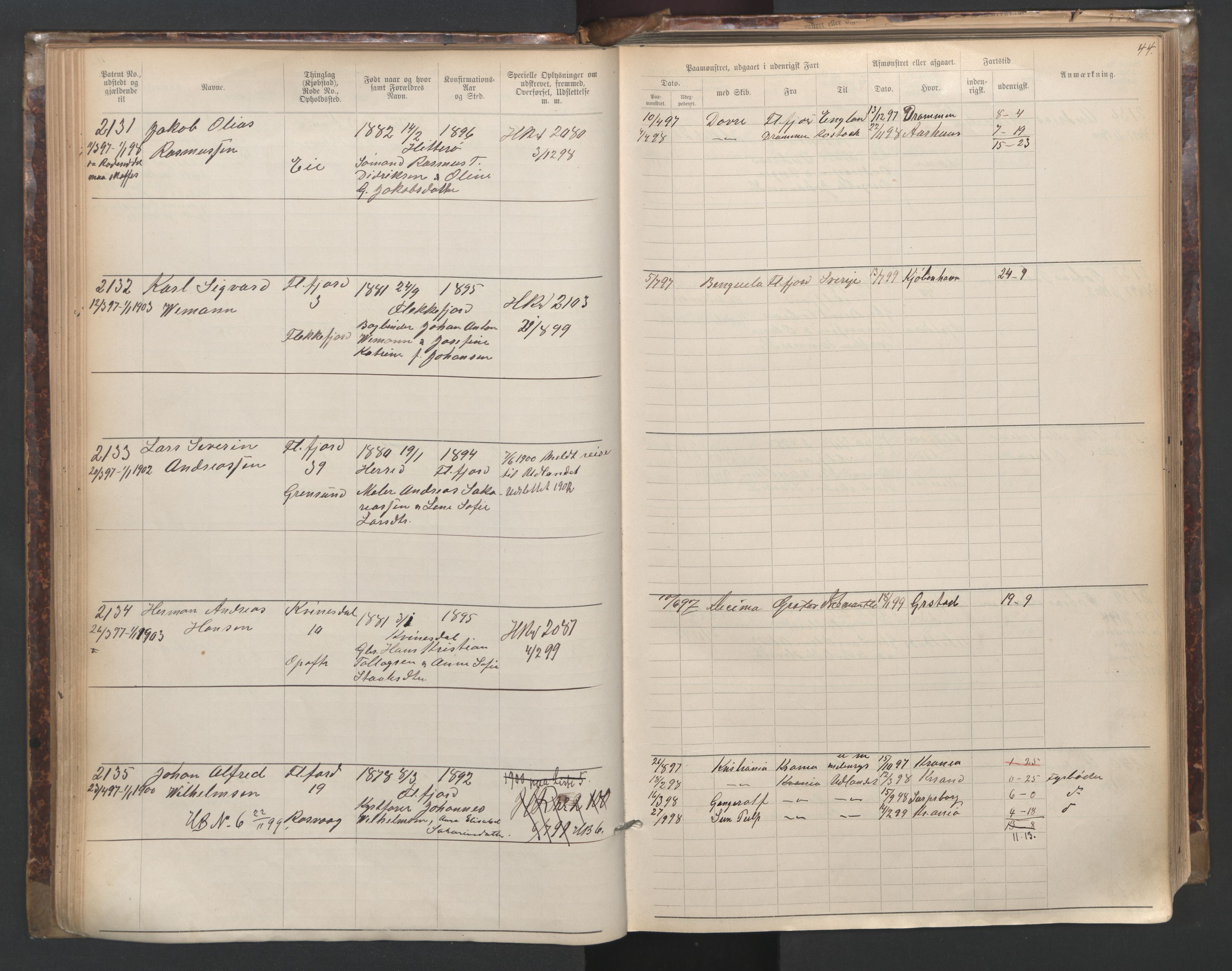 Flekkefjord mønstringskrets, SAK/2031-0018/F/Fa/L0003: Annotasjonsrulle nr 1921-2963 med register, N-3, 1892-1948, p. 73