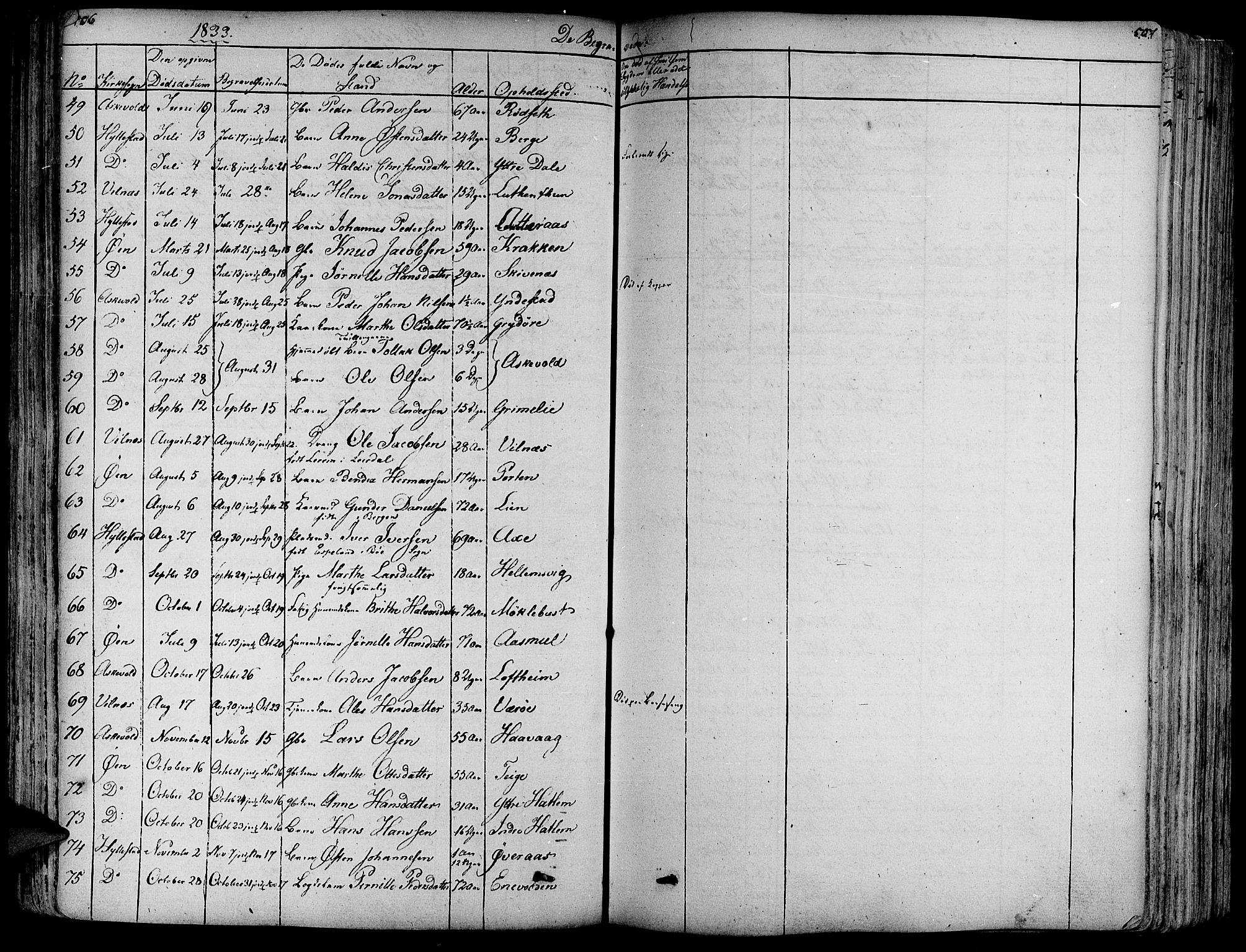 Askvoll sokneprestembete, SAB/A-79501/H/Haa/Haaa/L0010: Parish register (official) no. A 10, 1821-1844, p. 506-507