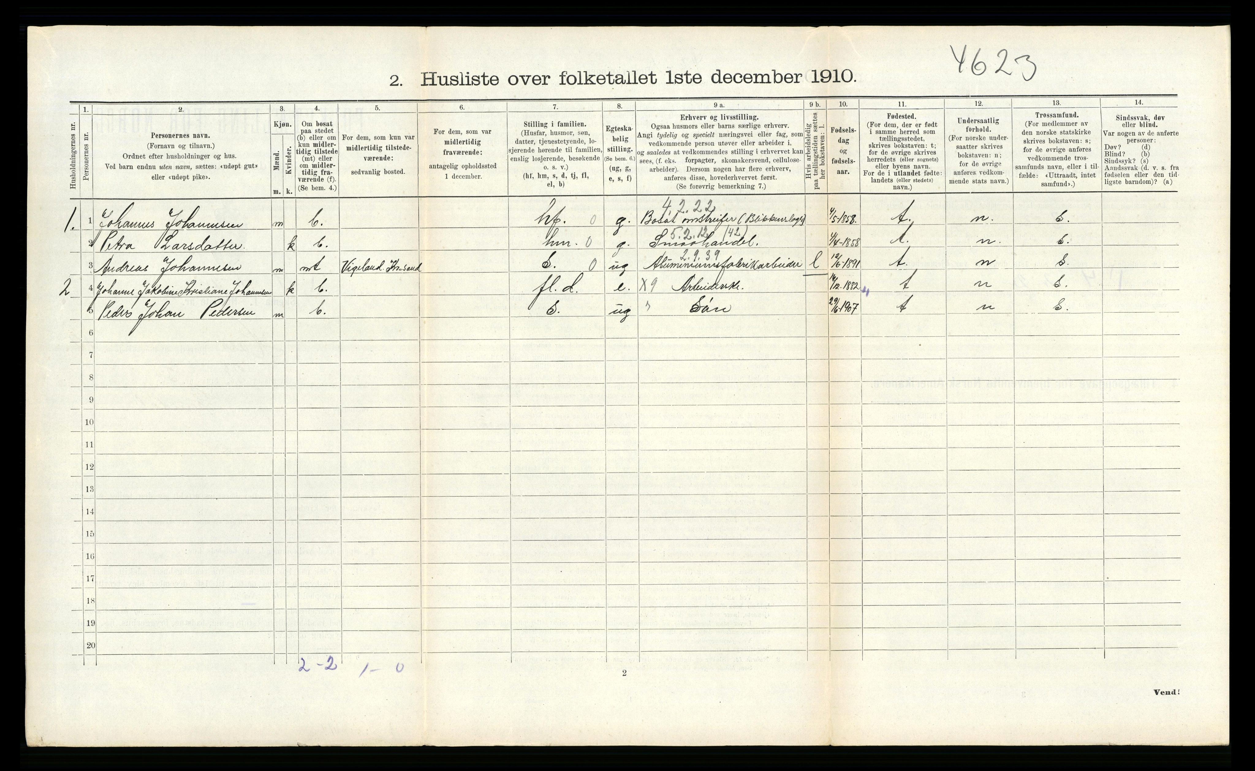 RA, 1910 census for Holt, 1910, p. 1377