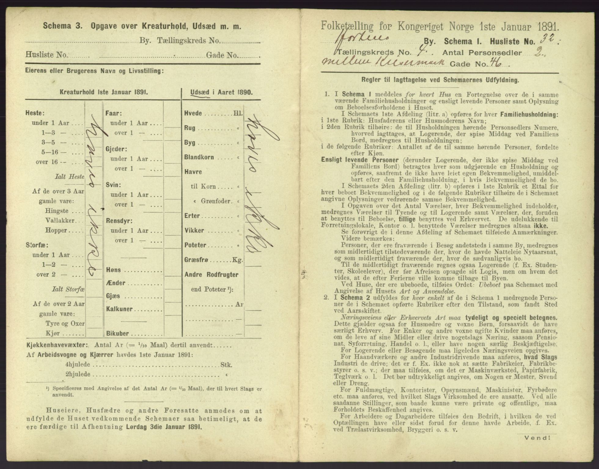 RA, 1891 census for 0703 Horten, 1891, p. 459