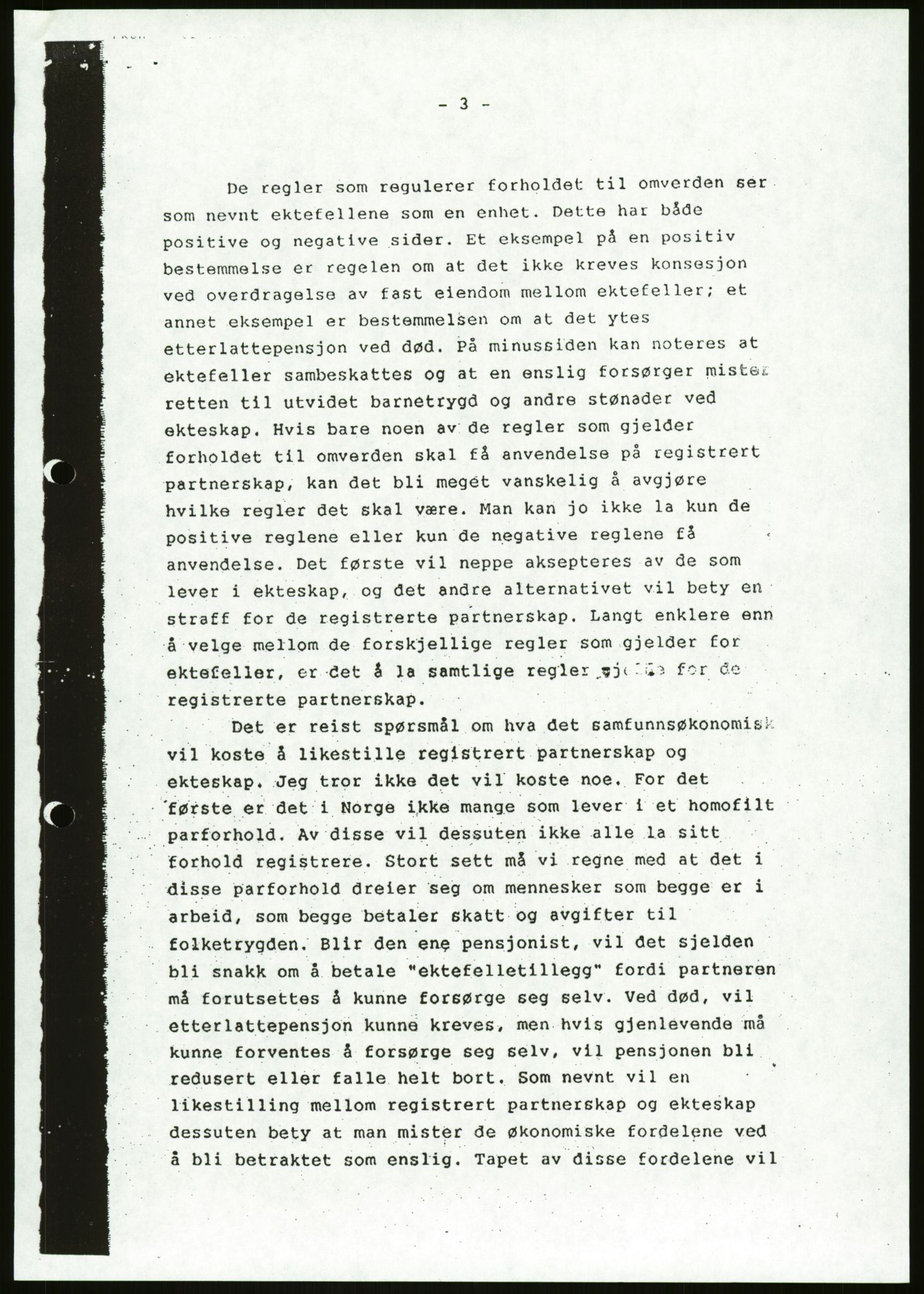 Det Norske Forbundet av 1948/Landsforeningen for Lesbisk og Homofil Frigjøring, AV/RA-PA-1216/D/Da/L0001: Partnerskapsloven, 1990-1993, p. 433