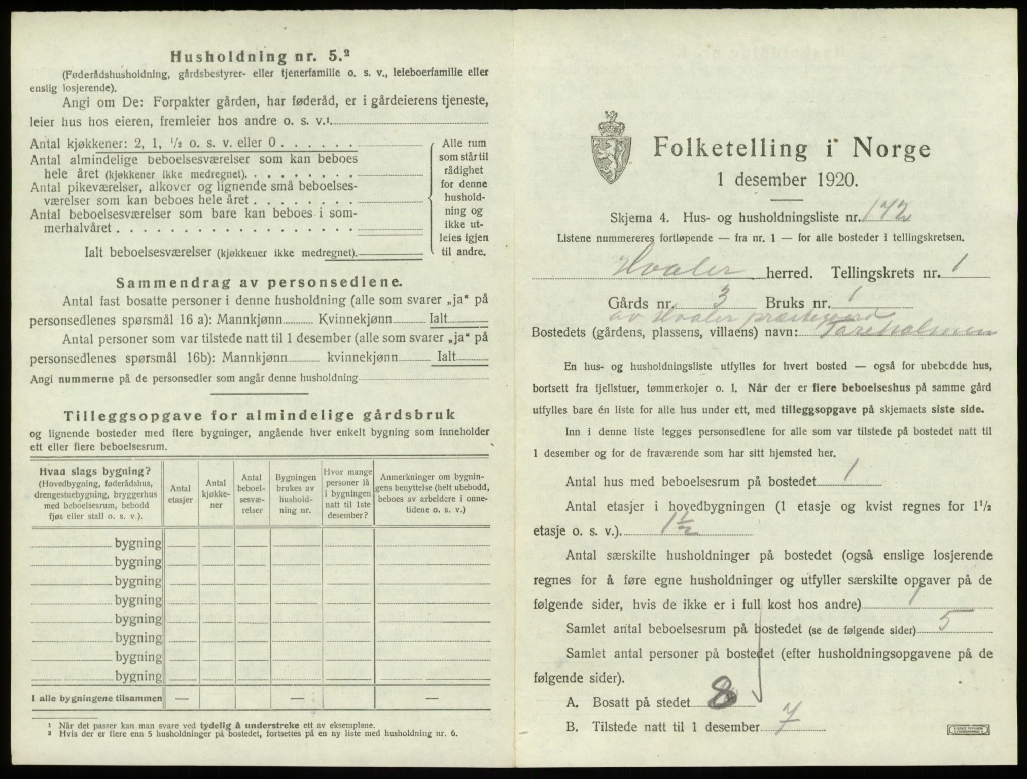 SAO, 1920 census for Hvaler, 1920, p. 384