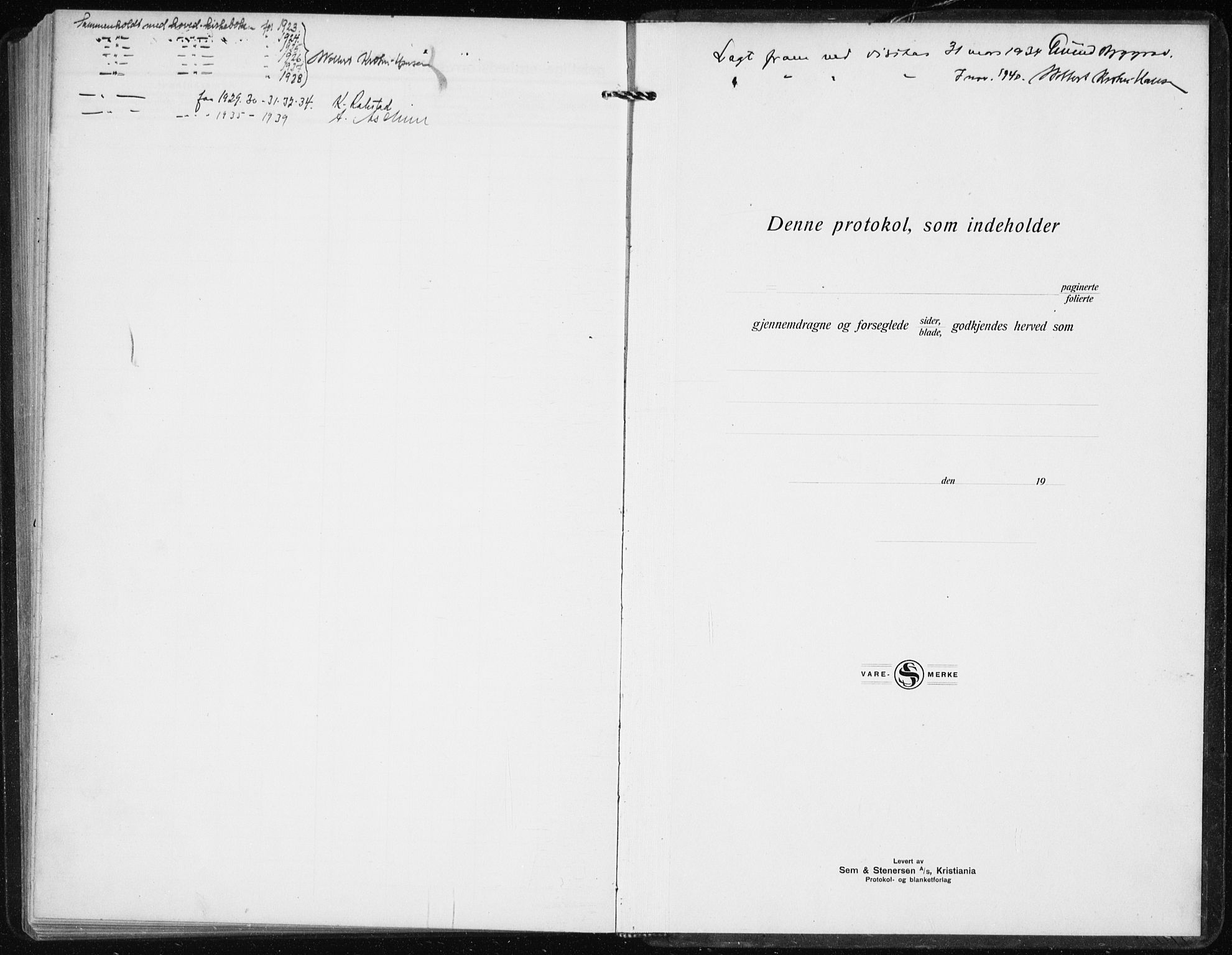 Ministerialprotokoller, klokkerbøker og fødselsregistre - Nordland, SAT/A-1459/869/L0975: Parish register (copy) no. 869C01, 1923-1939