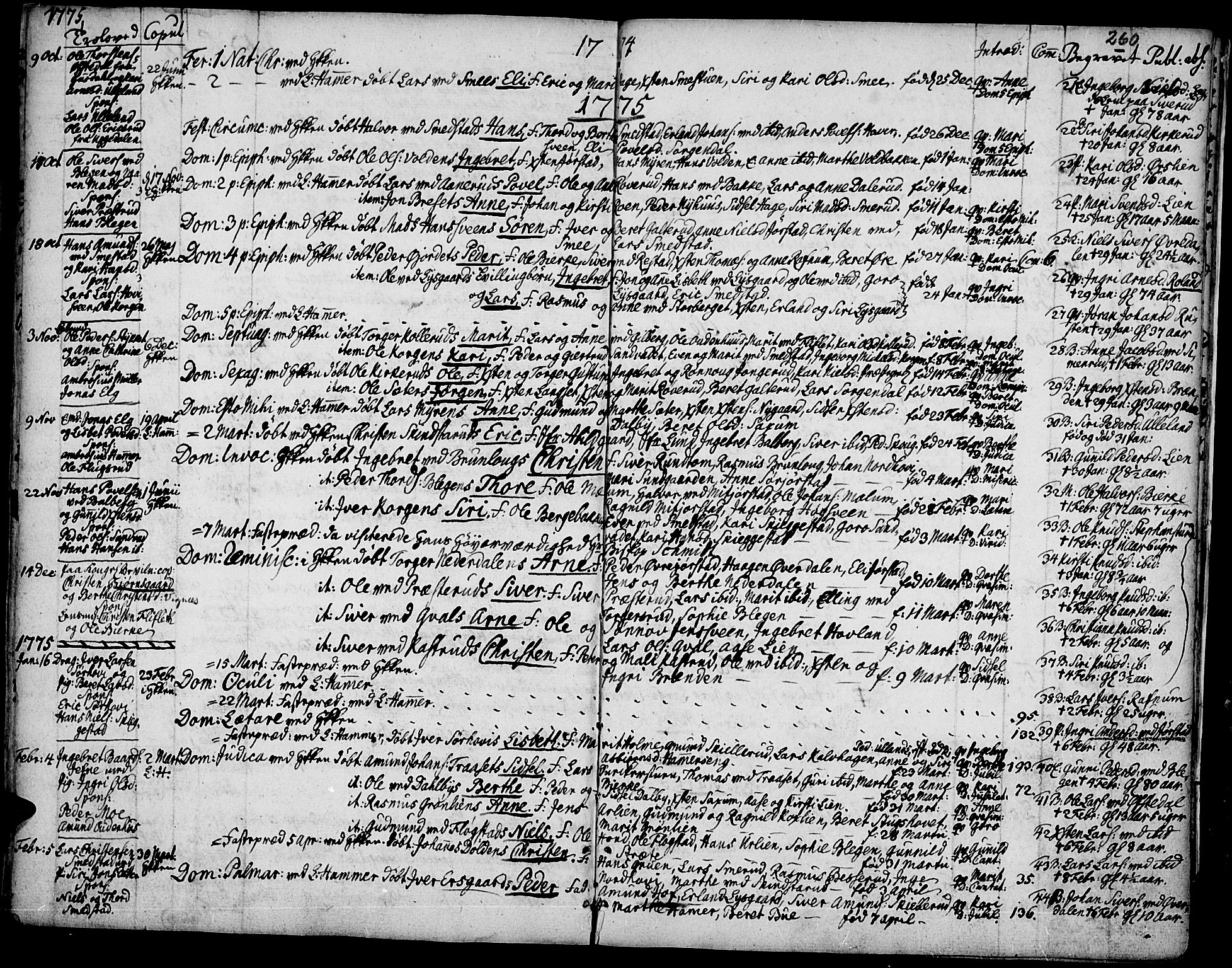 Fåberg prestekontor, SAH/PREST-086/H/Ha/Haa/L0001: Parish register (official) no. 1, 1727-1775, p. 260