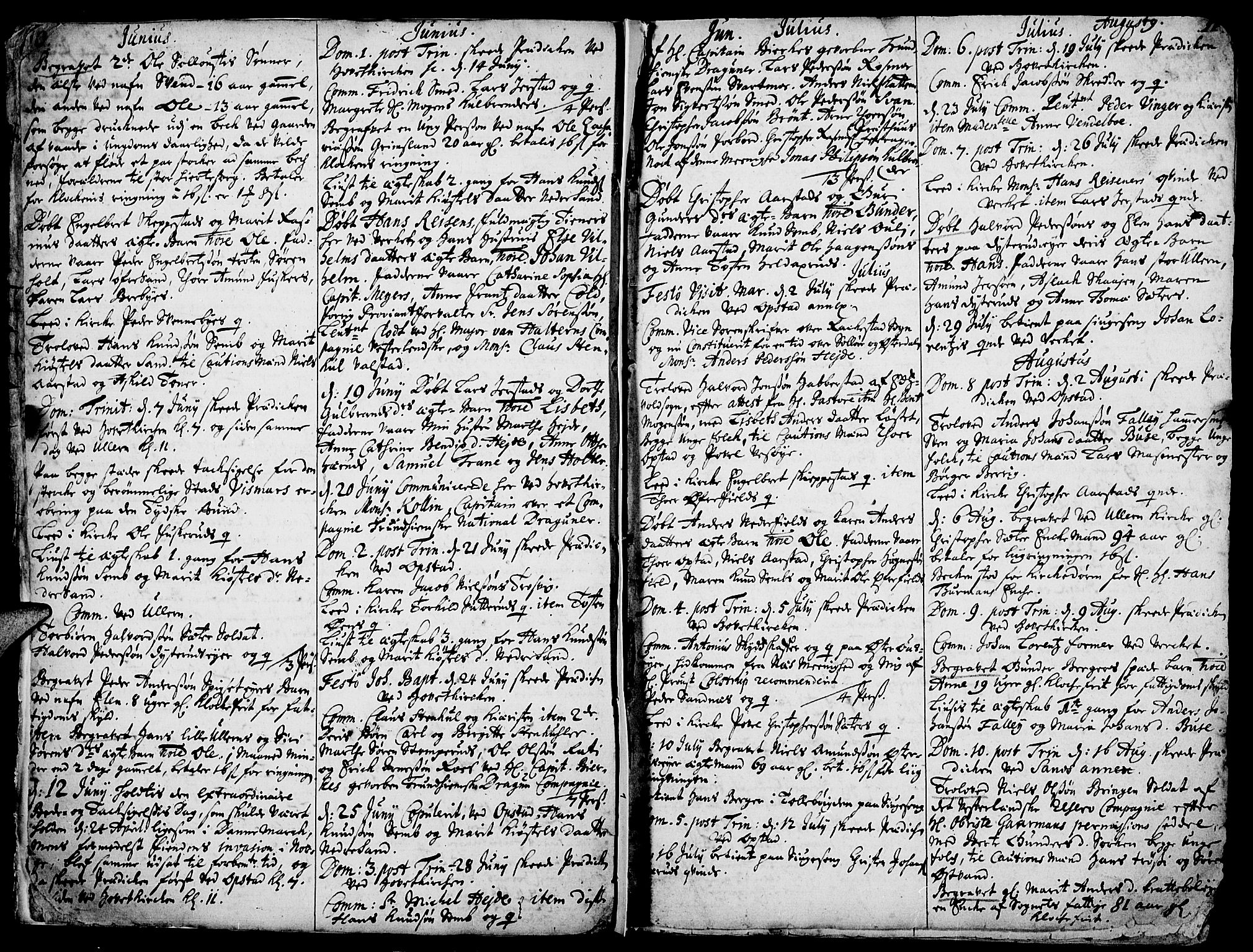 Strøm-Odalen prestekontor, AV/SAH-PREST-028/H/Ha/Haa/L0002: Parish register (official) no. 2, 1716-1740, p. 10-11