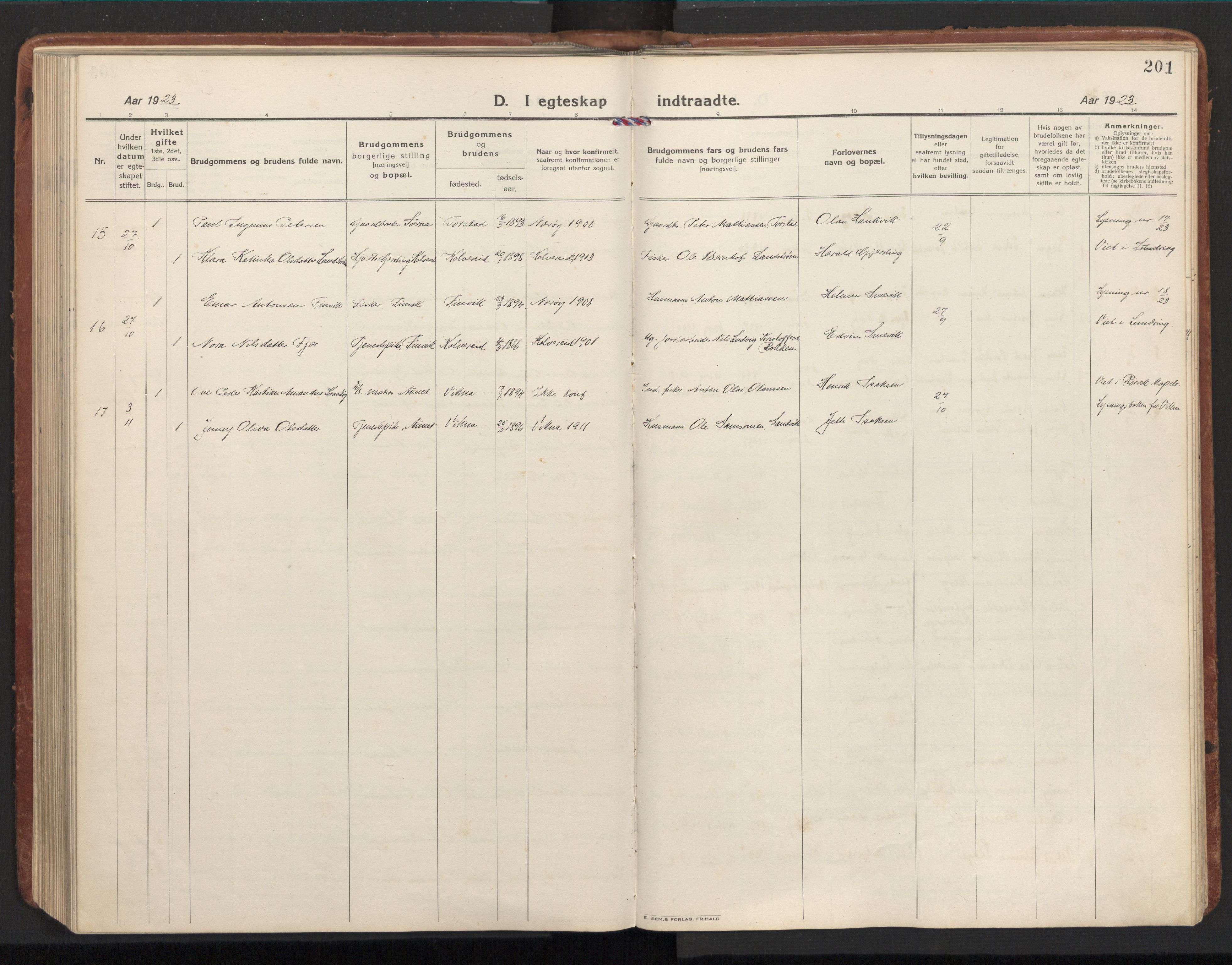 Ministerialprotokoller, klokkerbøker og fødselsregistre - Nord-Trøndelag, AV/SAT-A-1458/784/L0678: Parish register (official) no. 784A13, 1921-1938, p. 201