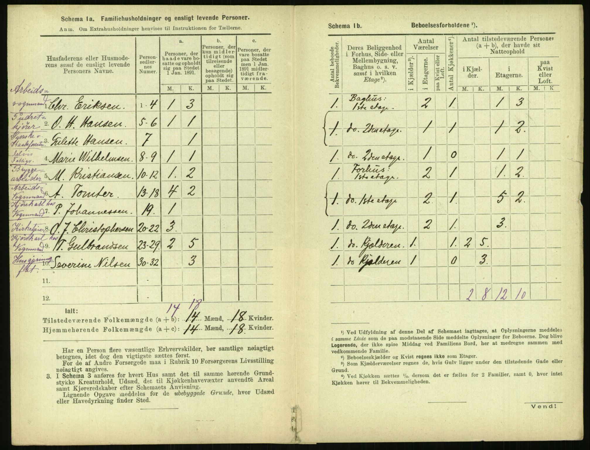 RA, 1891 census for 0301 Kristiania, 1891, p. 142123