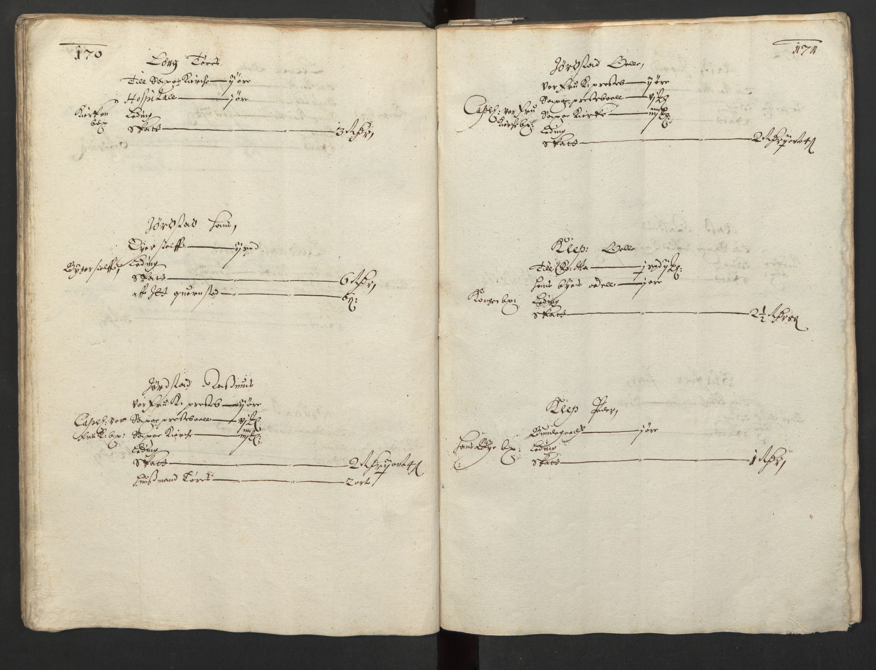 Rentekammeret inntil 1814, Realistisk ordnet avdeling, AV/RA-EA-4070/L/L0029/0001: Trondheim lagdømme: / Alminnelig jordebok og skattemanntall - Inderøy, 1661, p. 170-171