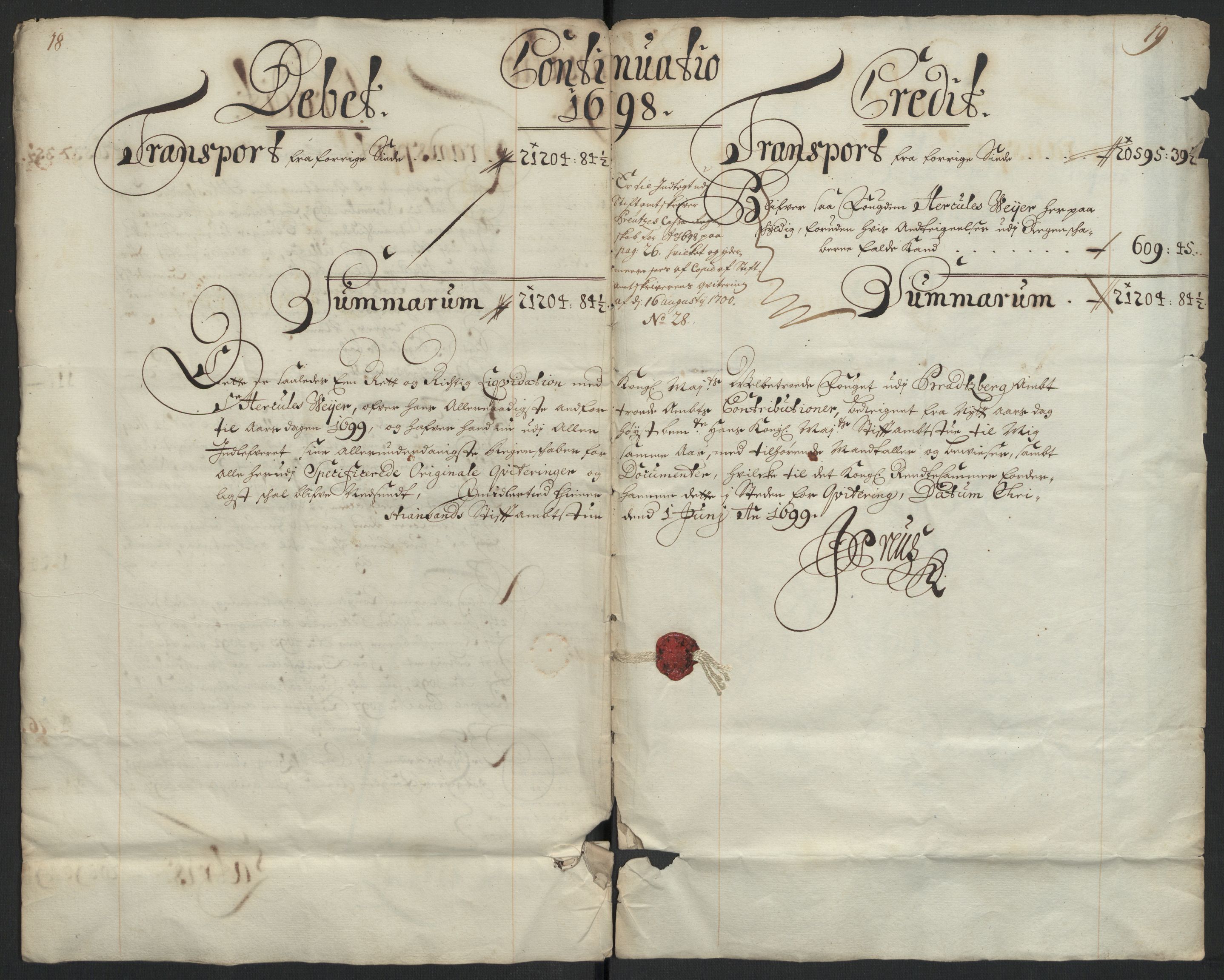 Rentekammeret inntil 1814, Reviderte regnskaper, Fogderegnskap, AV/RA-EA-4092/R36/L2098: Fogderegnskap Øvre og Nedre Telemark og Bamble, 1698, p. 13