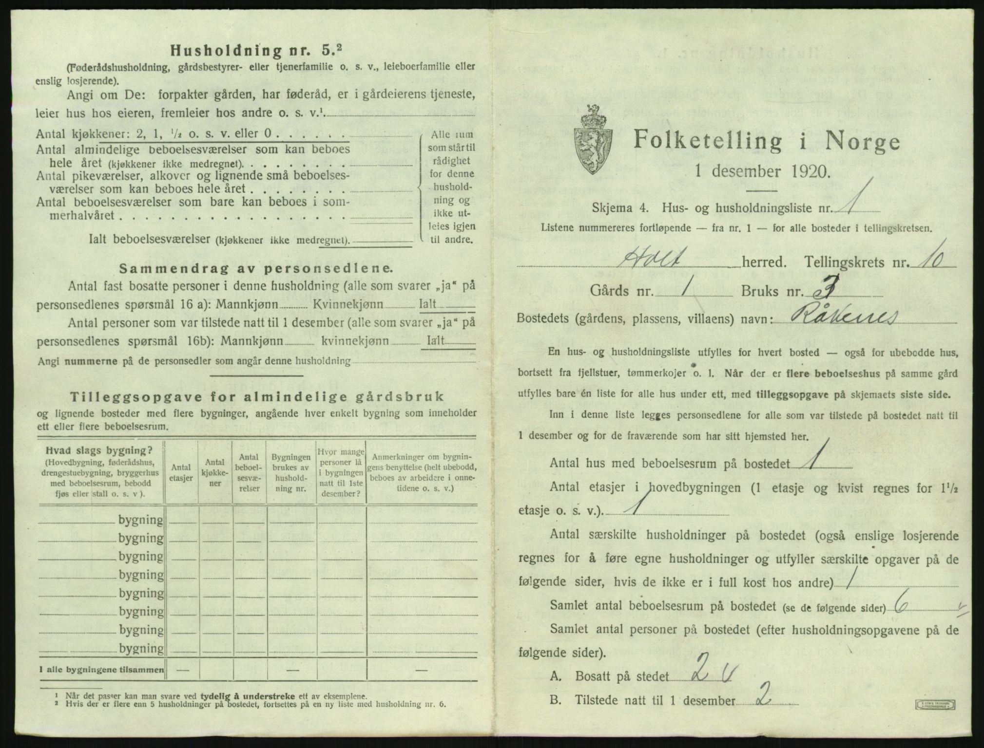 SAK, 1920 census for Holt, 1920, p. 904