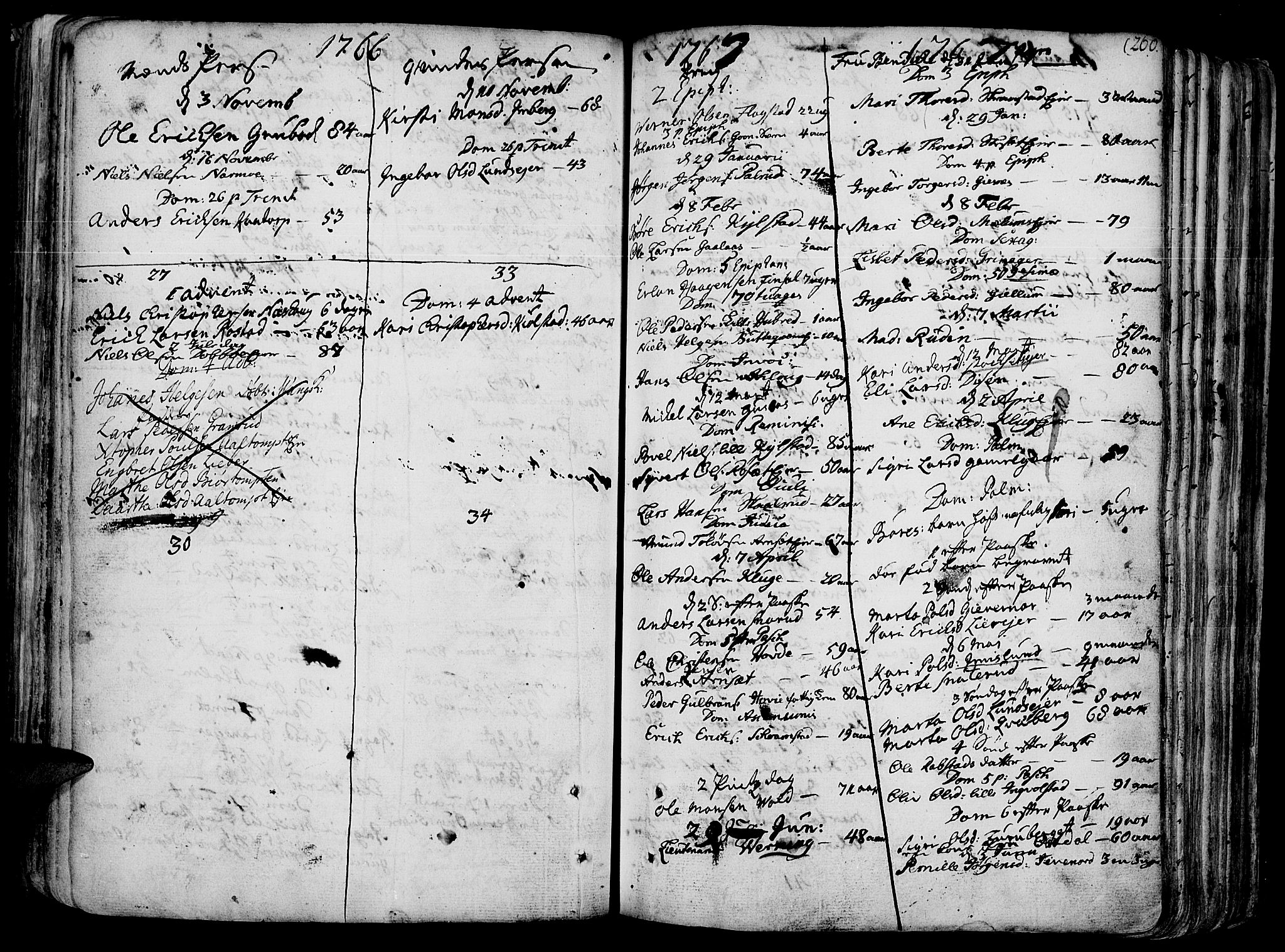 Vang prestekontor, Hedmark, AV/SAH-PREST-008/H/Ha/Haa/L0003: Parish register (official) no. 3, 1734-1809, p. 260