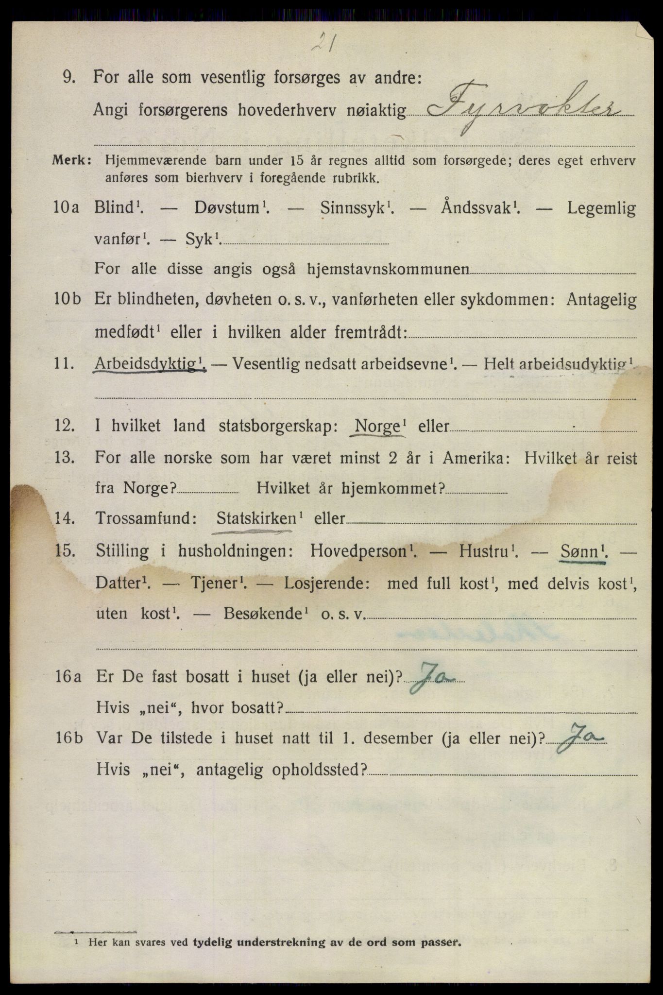 SAKO, 1920 census for Hurum, 1920, p. 11855