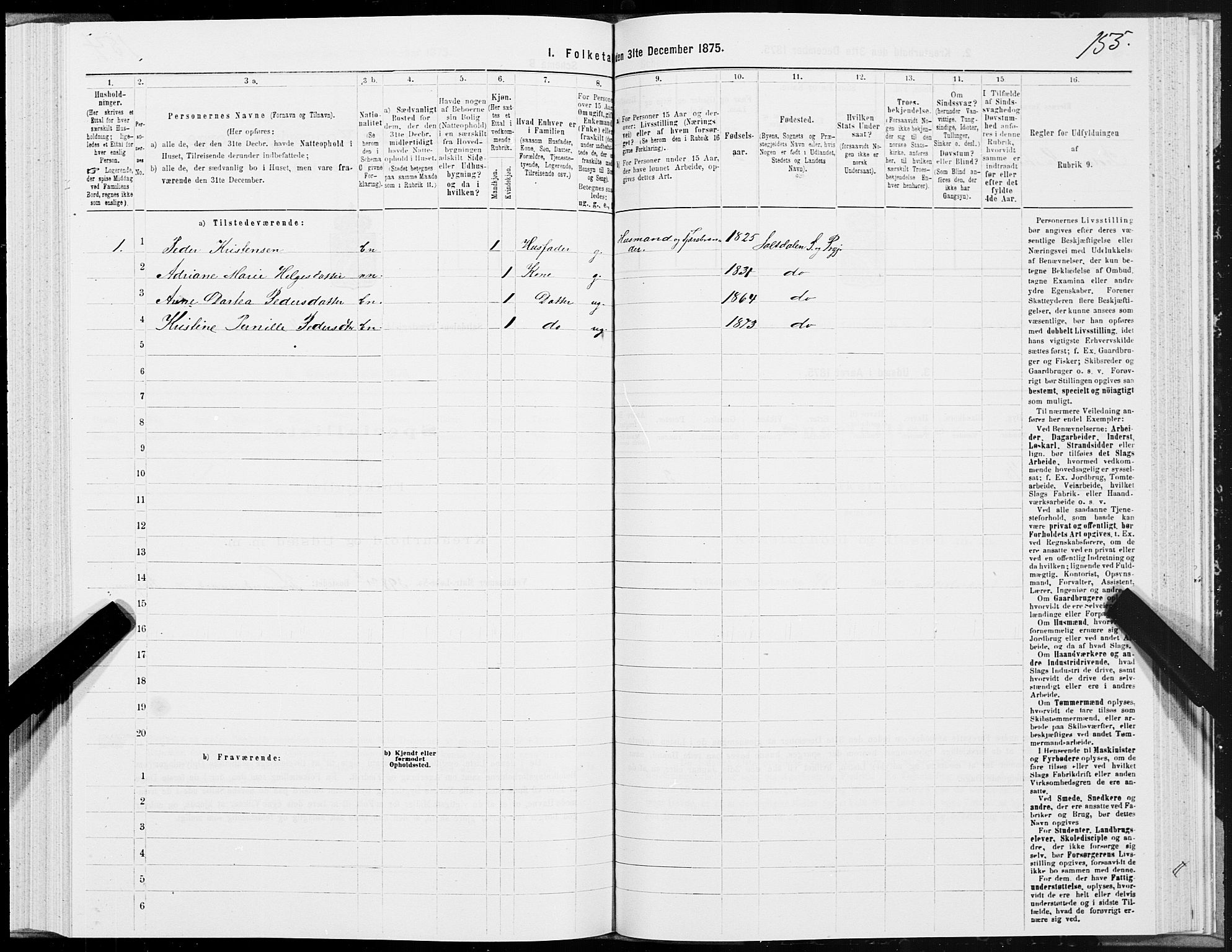 SAT, 1875 census for 1840P Saltdal, 1875, p. 2155