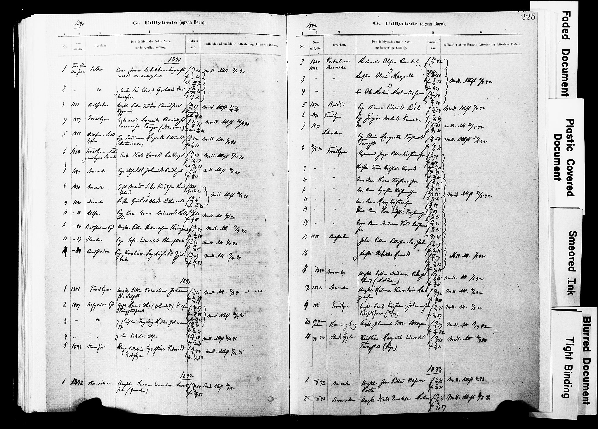 Ministerialprotokoller, klokkerbøker og fødselsregistre - Nord-Trøndelag, SAT/A-1458/744/L0420: Parish register (official) no. 744A04, 1882-1904, p. 225