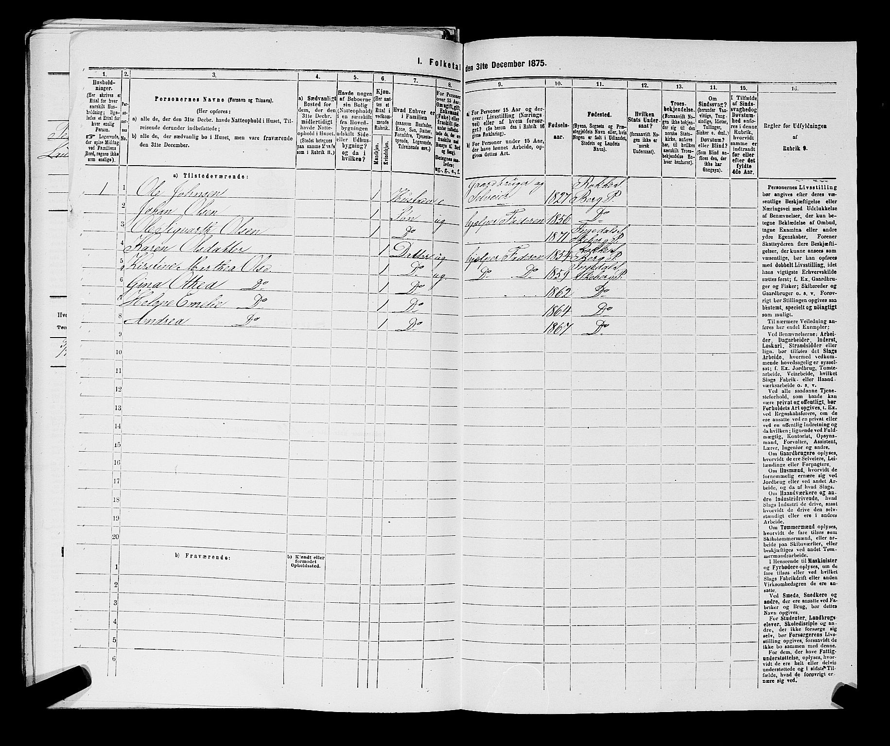 RA, 1875 census for 0115P Skjeberg, 1875, p. 1009