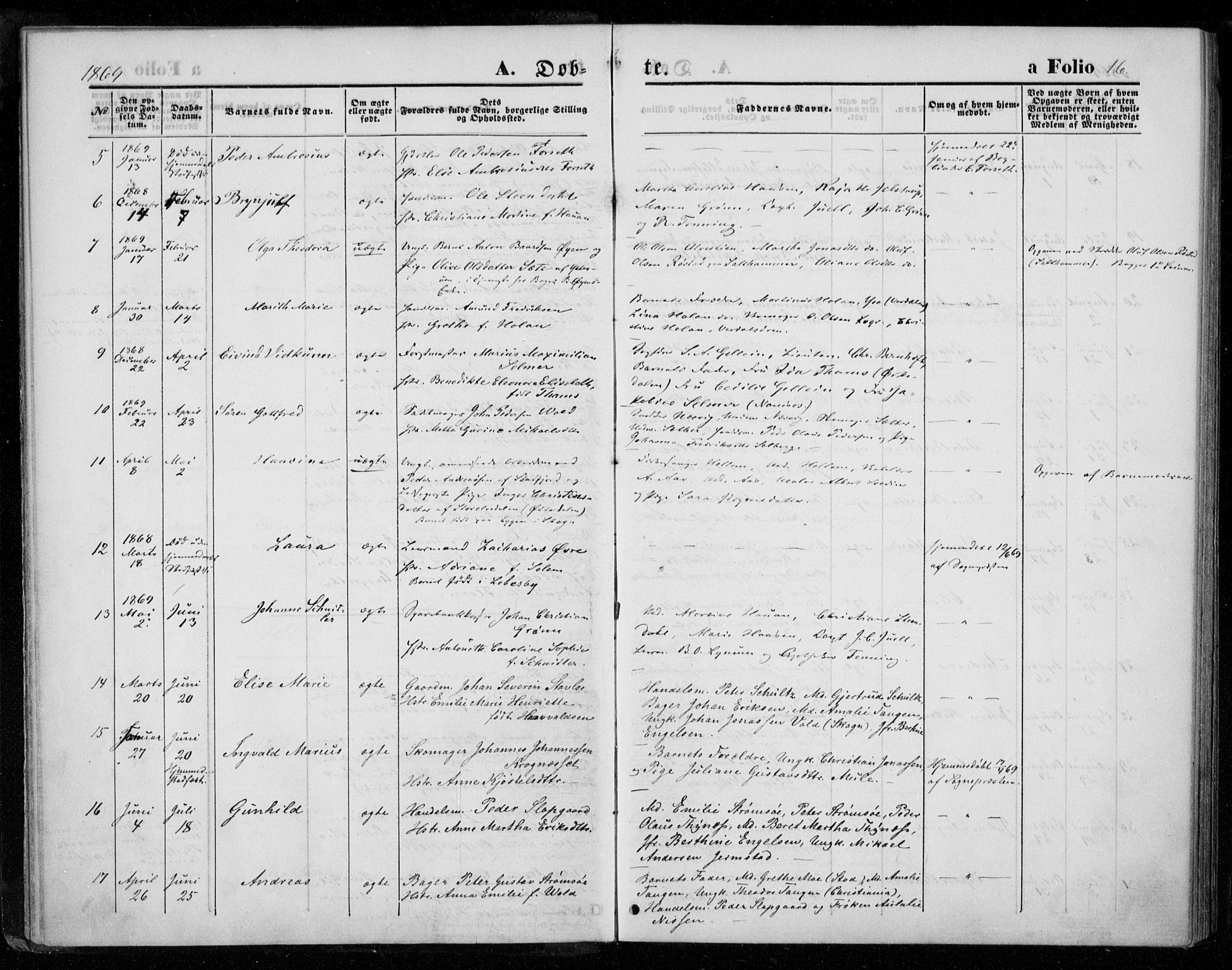 Ministerialprotokoller, klokkerbøker og fødselsregistre - Nord-Trøndelag, SAT/A-1458/720/L0186: Parish register (official) no. 720A03, 1864-1874, p. 16