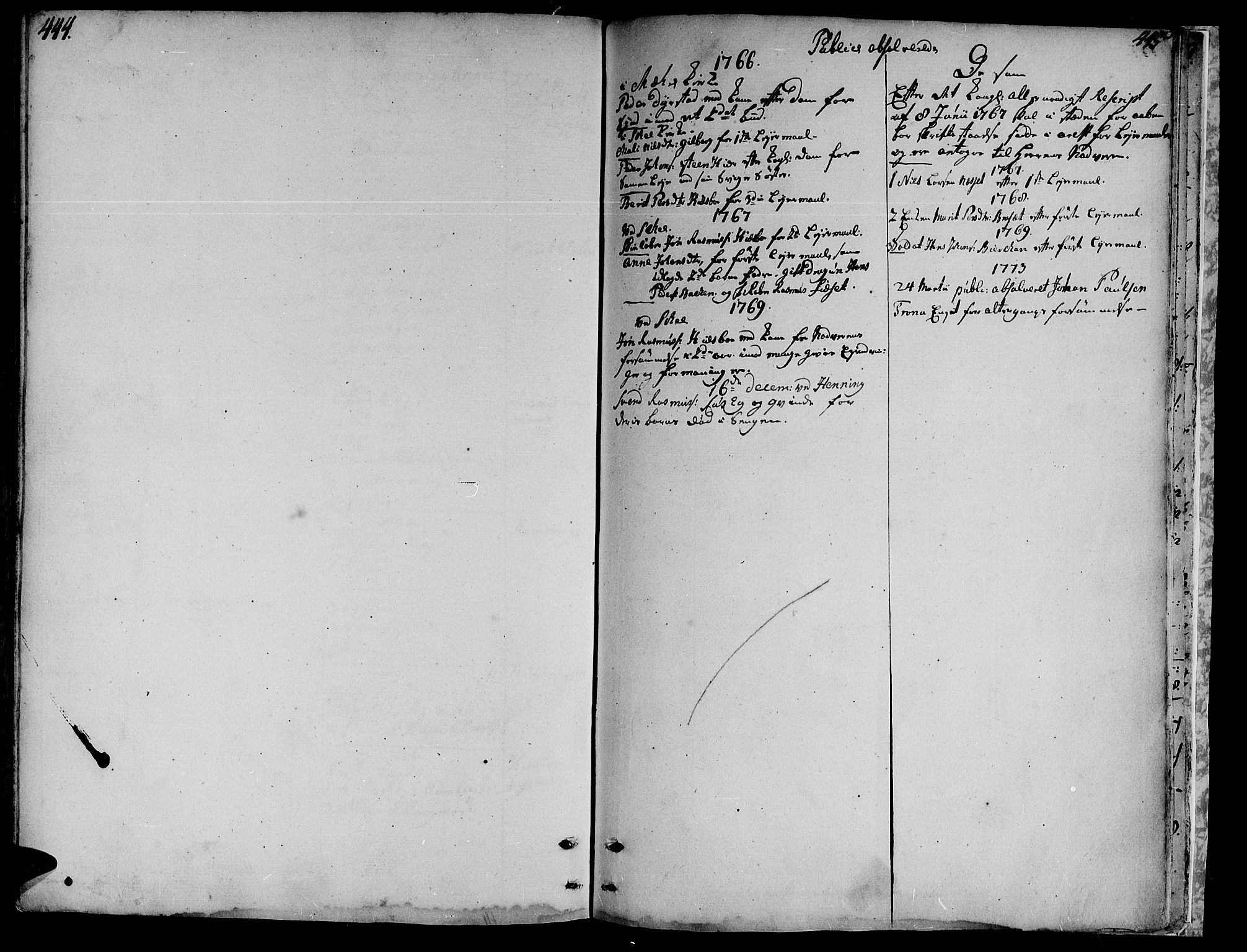 Ministerialprotokoller, klokkerbøker og fødselsregistre - Nord-Trøndelag, AV/SAT-A-1458/735/L0331: Parish register (official) no. 735A02, 1762-1794, p. 444-445