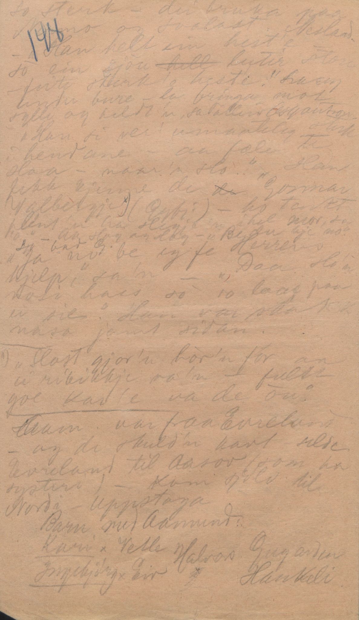 Rikard Berge, TEMU/TGM-A-1003/F/L0004/0049: 101-159 / 152 Om bygdefolk. Stev om jente. Blodstemming, 1904-1906, p. 148