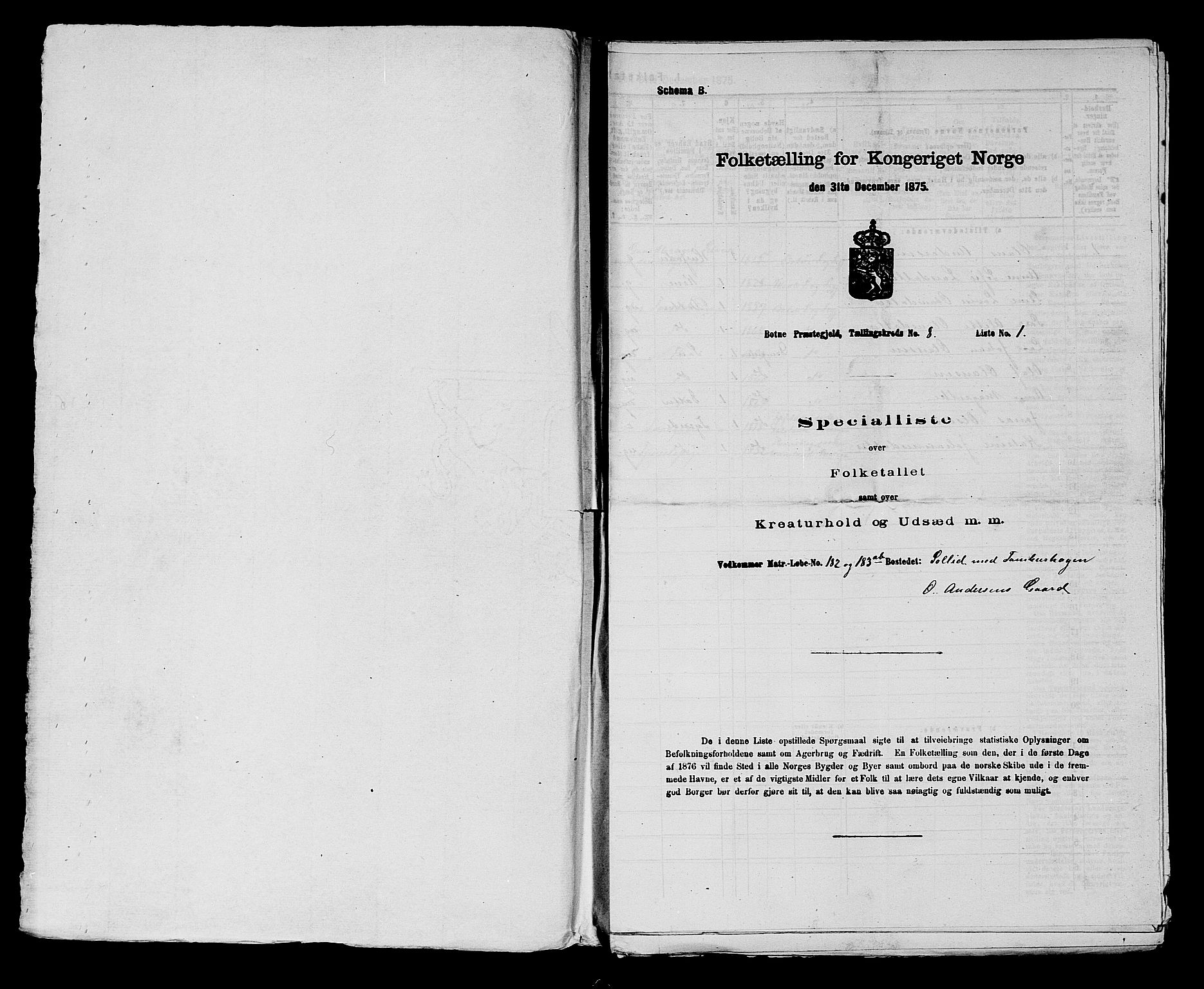 SAKO, 1875 census for 0715P Botne, 1875, p. 634