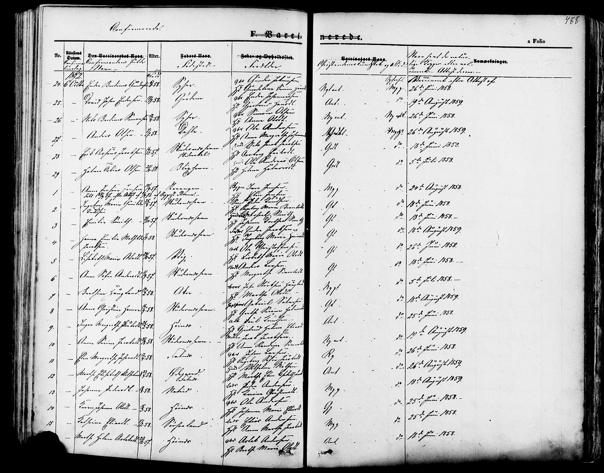 Skudenes sokneprestkontor, SAST/A -101849/H/Ha/Haa/L0006: Parish register (official) no. A 4, 1864-1881, p. 488