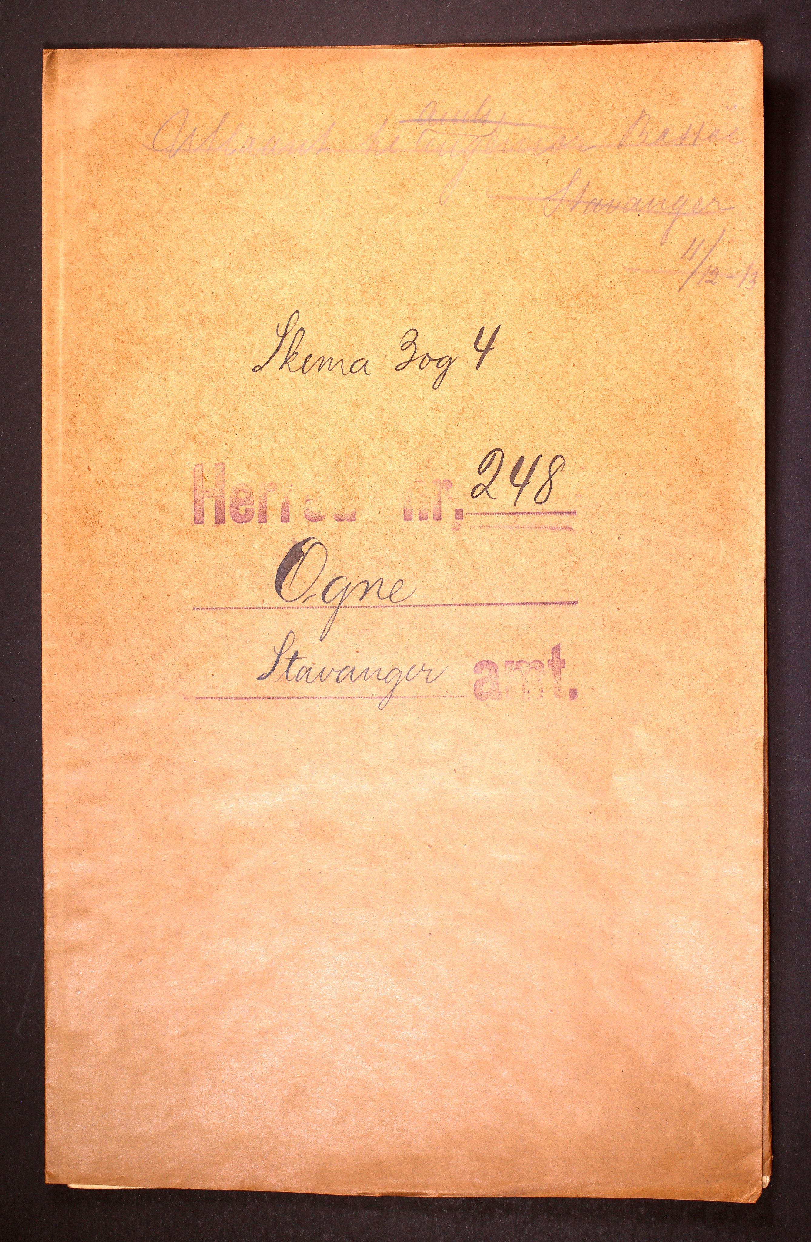 RA, 1910 census for Ogna, 1910, p. 1