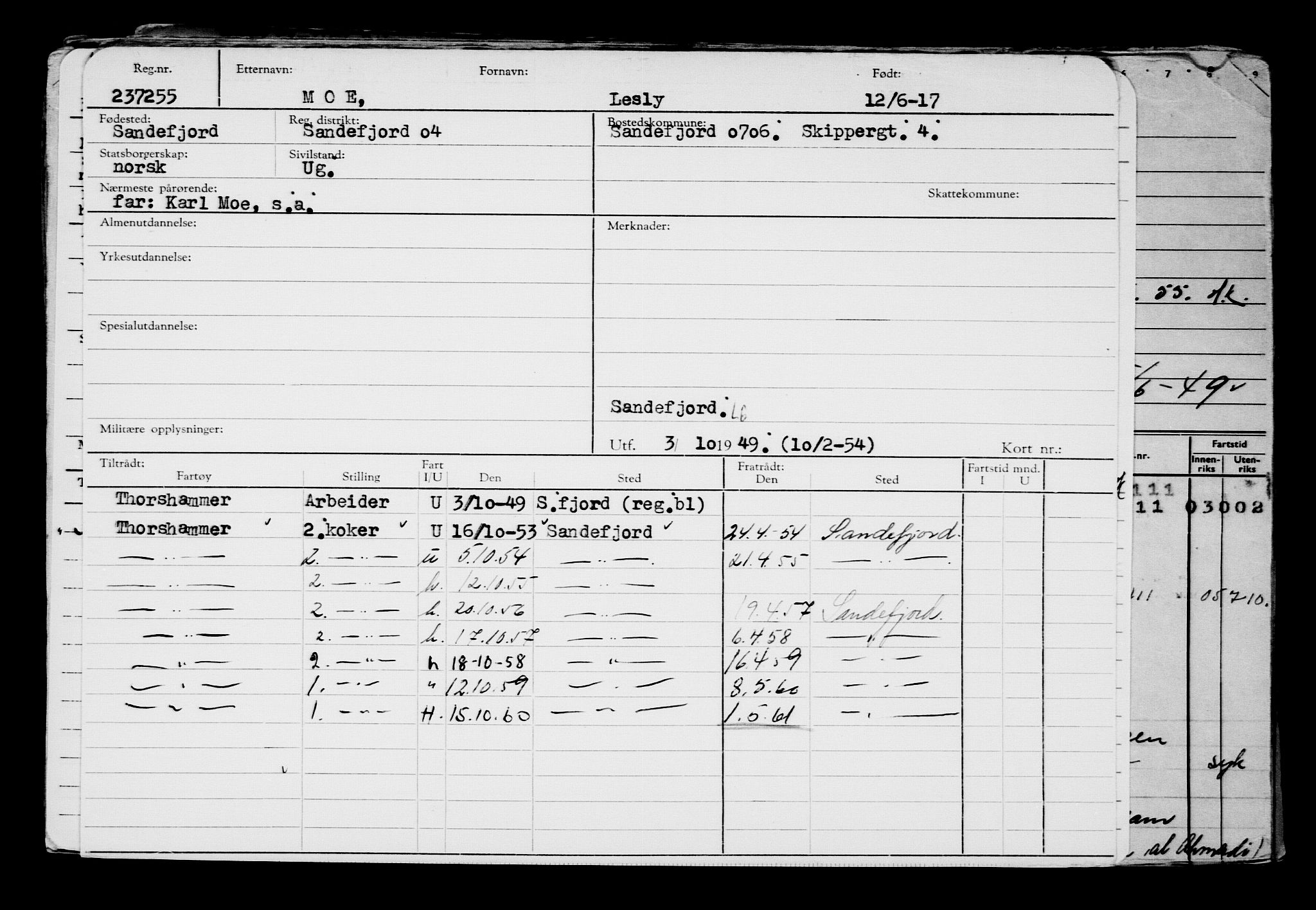 Direktoratet for sjømenn, AV/RA-S-3545/G/Gb/L0149: Hovedkort, 1917, p. 238