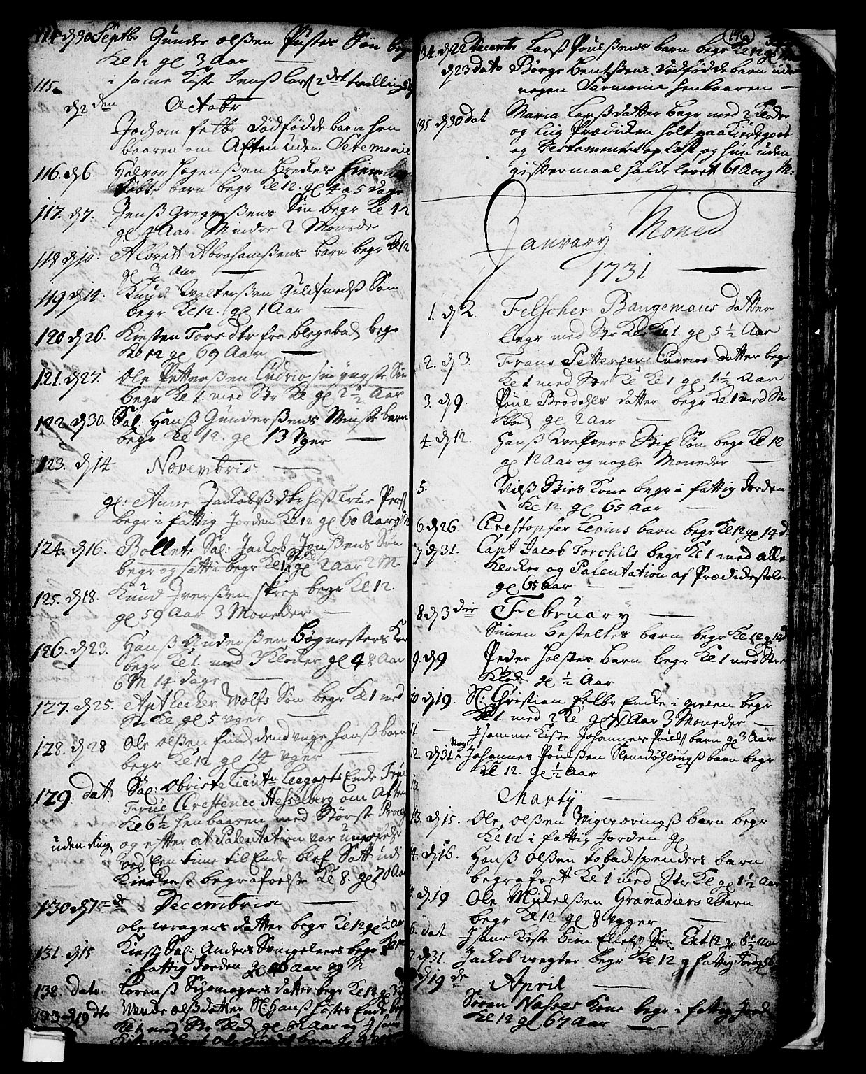 Skien kirkebøker, SAKO/A-302/F/Fa/L0002: Parish register (official) no. 2, 1716-1757, p. 196