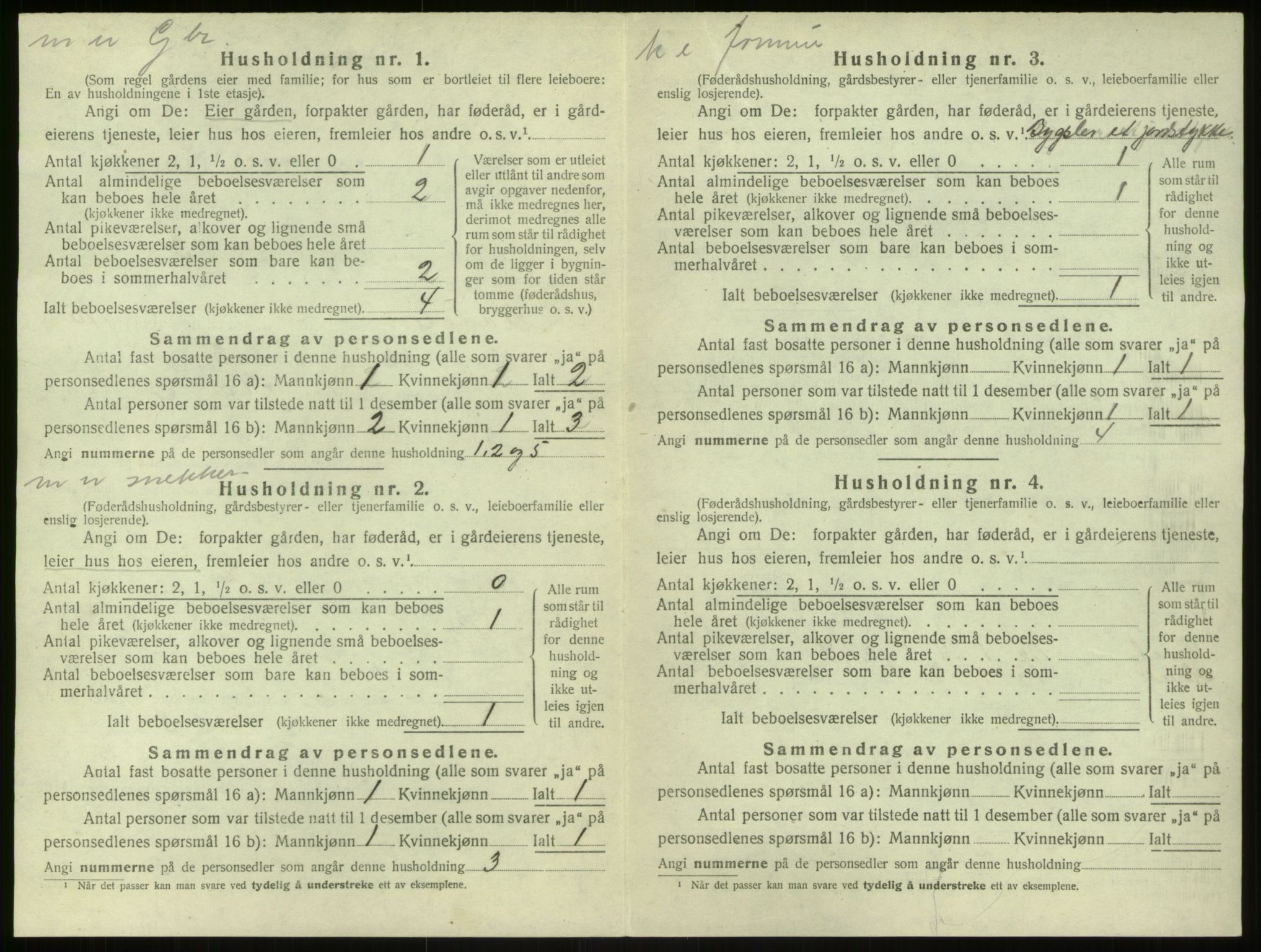 SAB, 1920 census for Modalen, 1920, p. 253