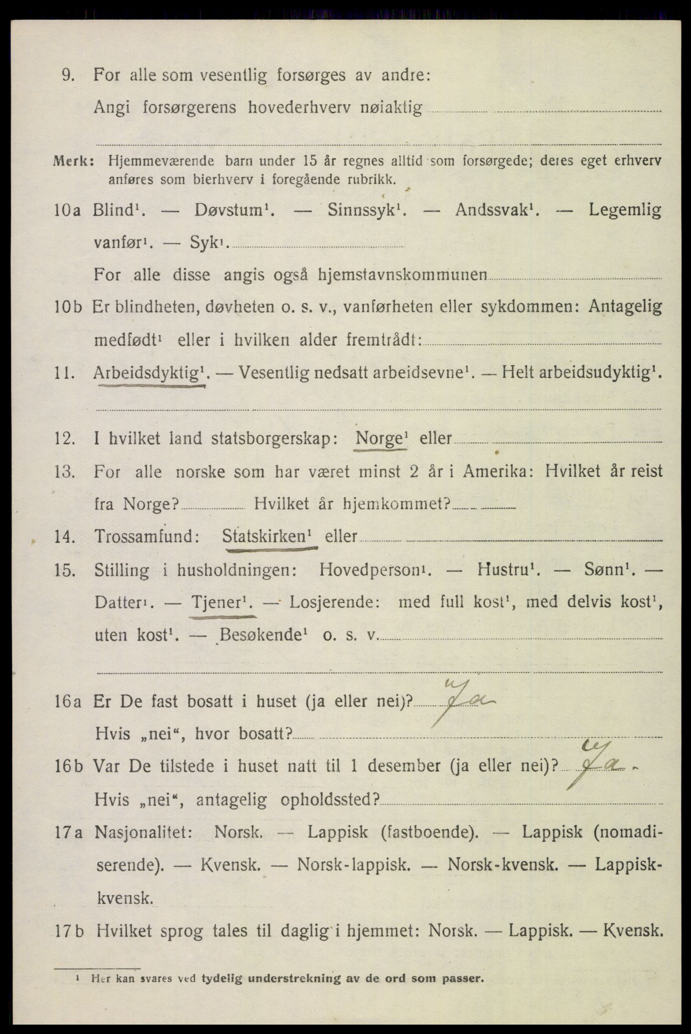 SAT, 1920 census for Beiarn, 1920, p. 1891