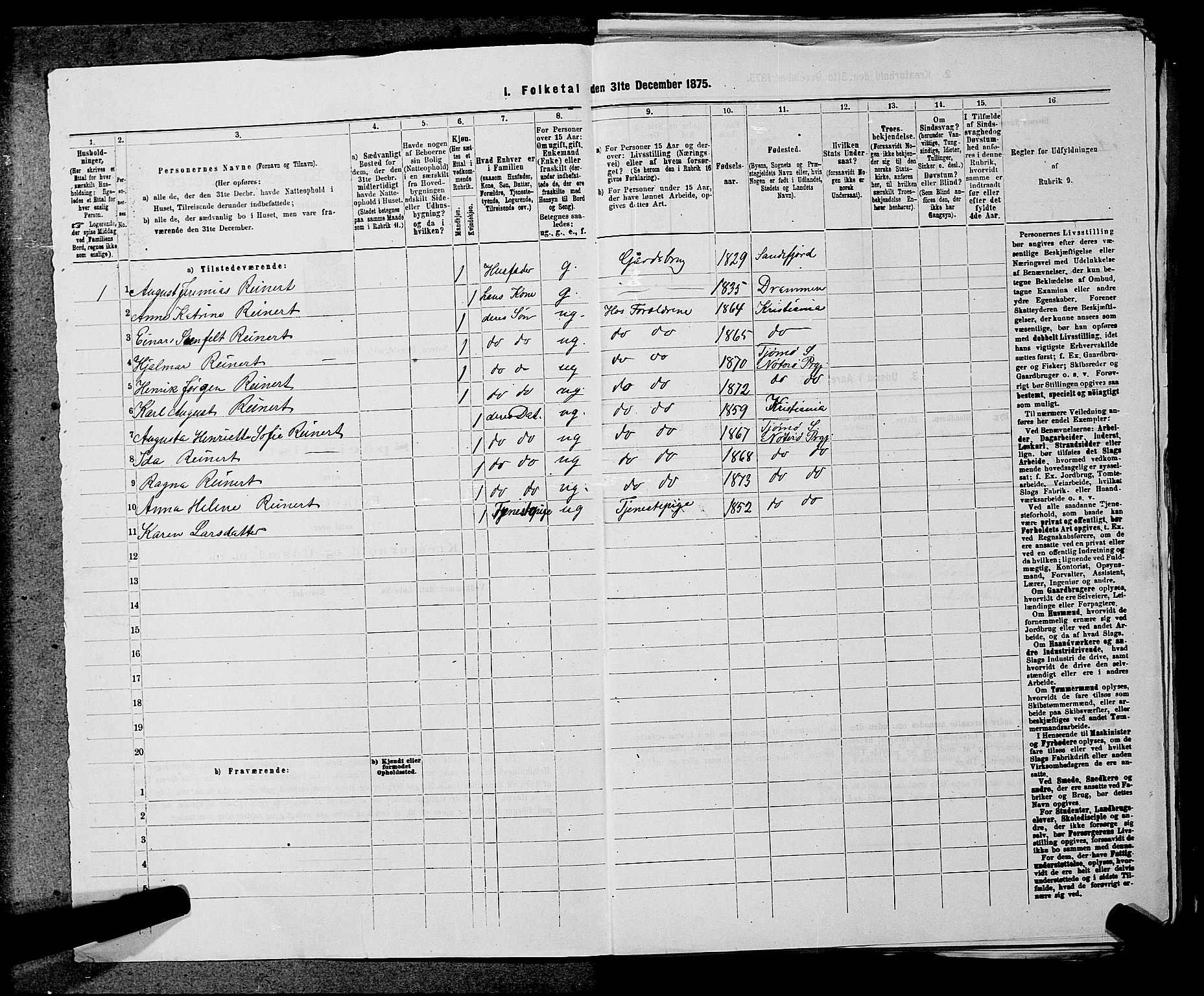 SAKO, 1875 census for 0722P Nøtterøy, 1875, p. 2848